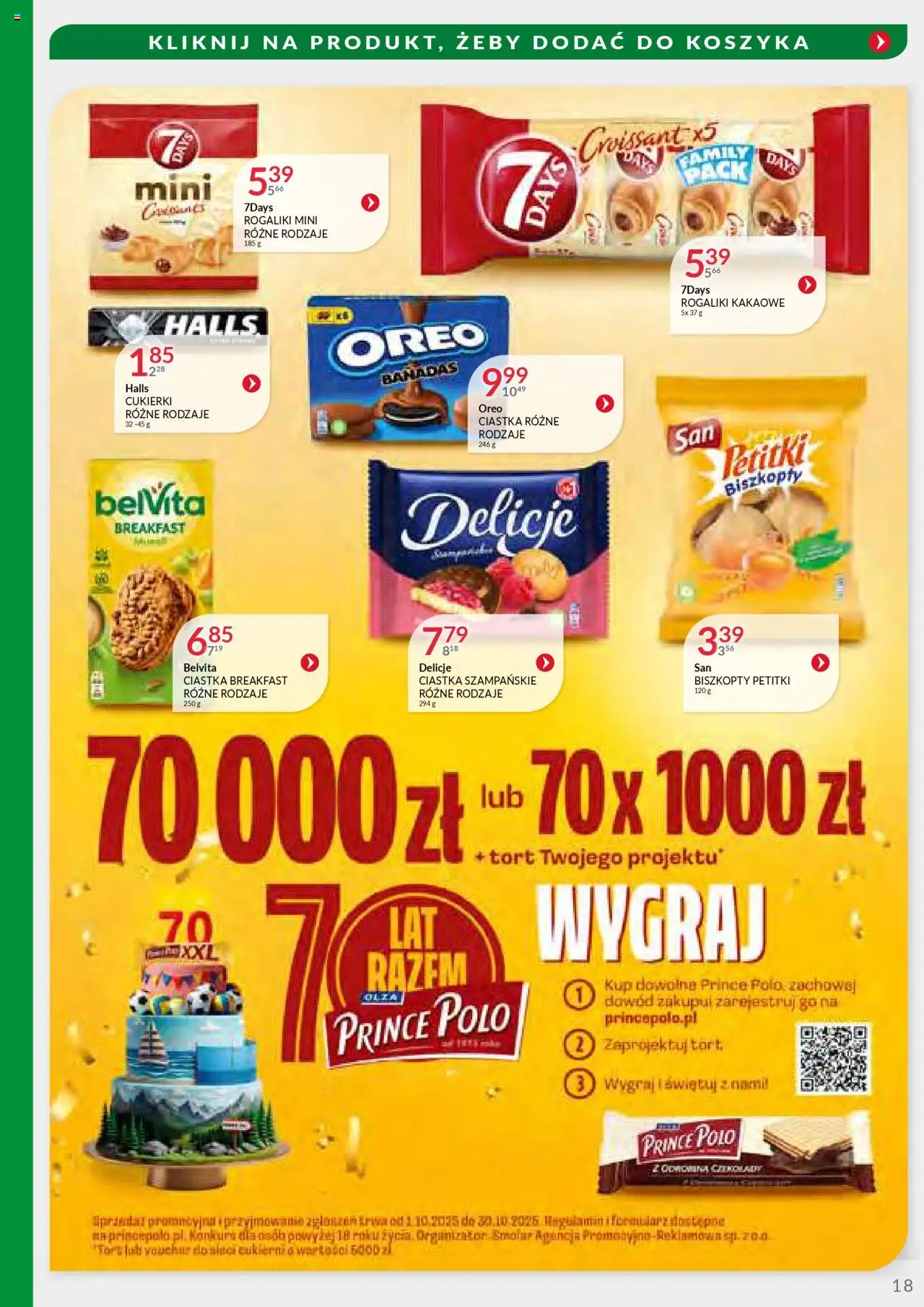 Eurocash Gazetka - Handlowa MR Południowy-Wschód od 29.09.2025 | Strona: 18 | Produkty: Belvita, Tort, Cukierki, Ciastka
