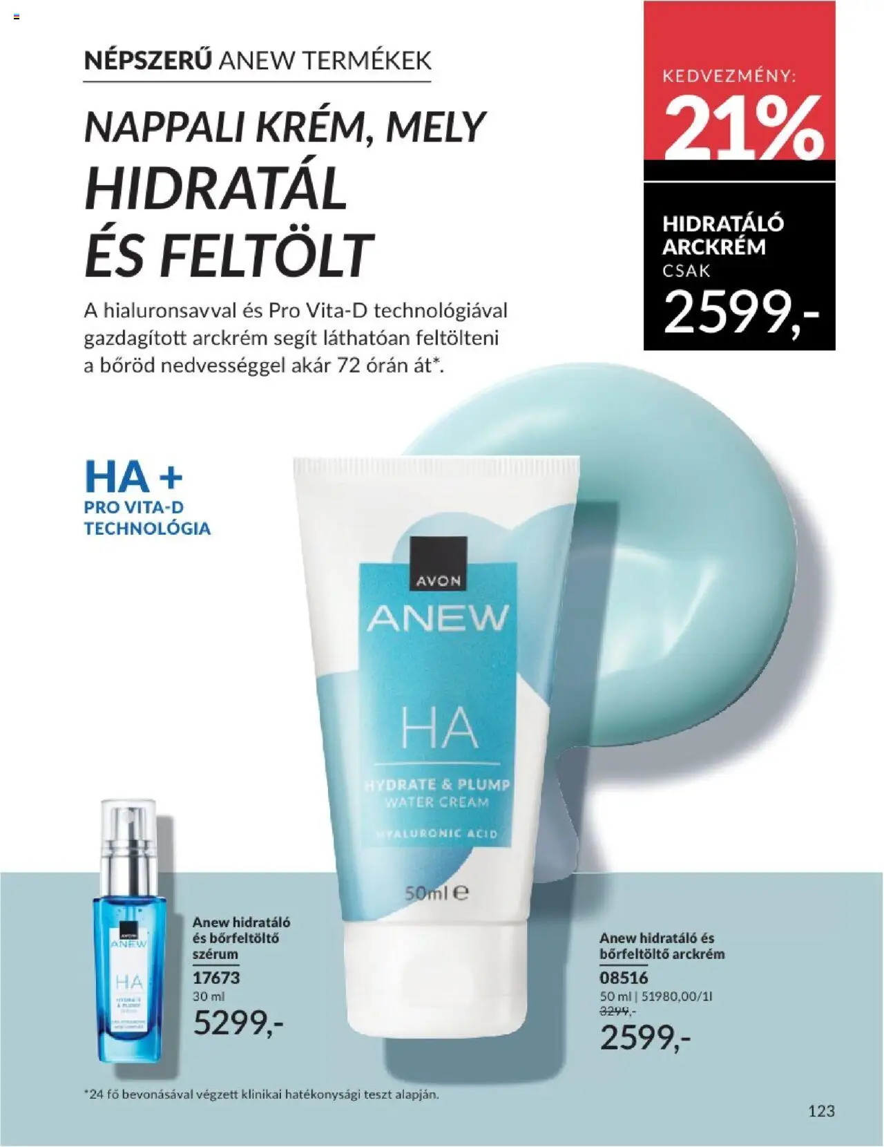 Avon akciós ujság - amely érvényes a következő dátumtól: 01.07.2025 | Oldal: 123 | Termékek: Arckrém