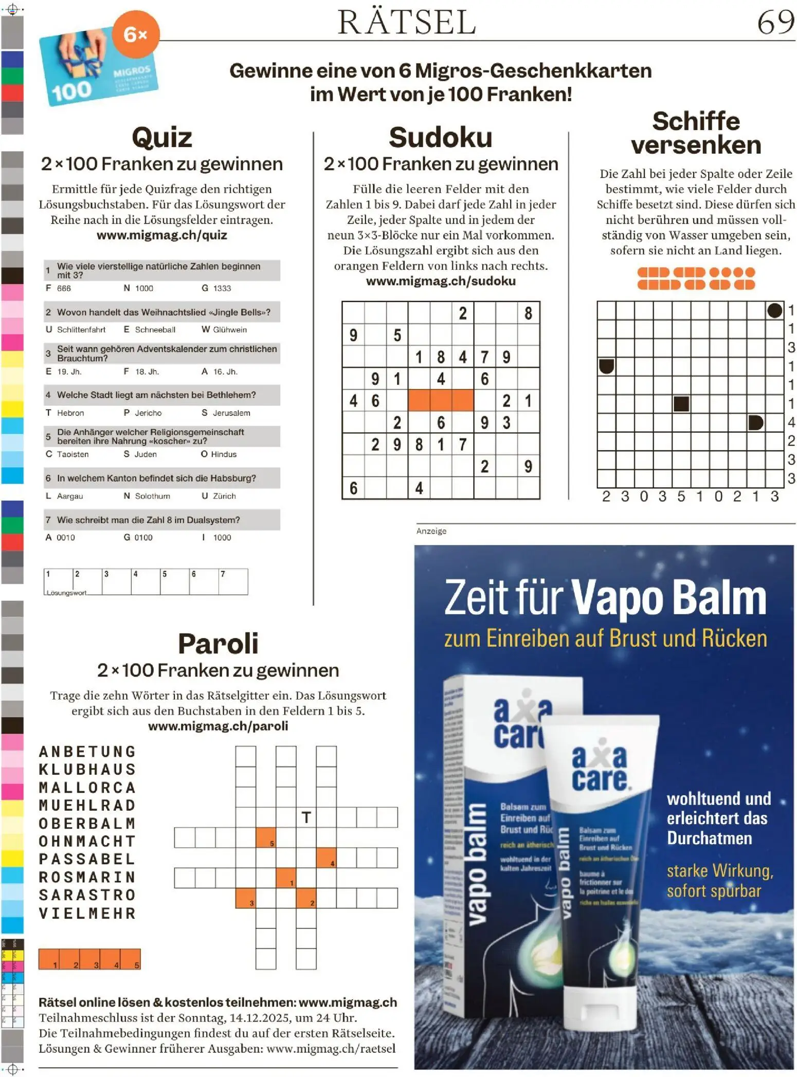 Migros - Magazin – gültig ab 09.12.2025 | Seite: 69
