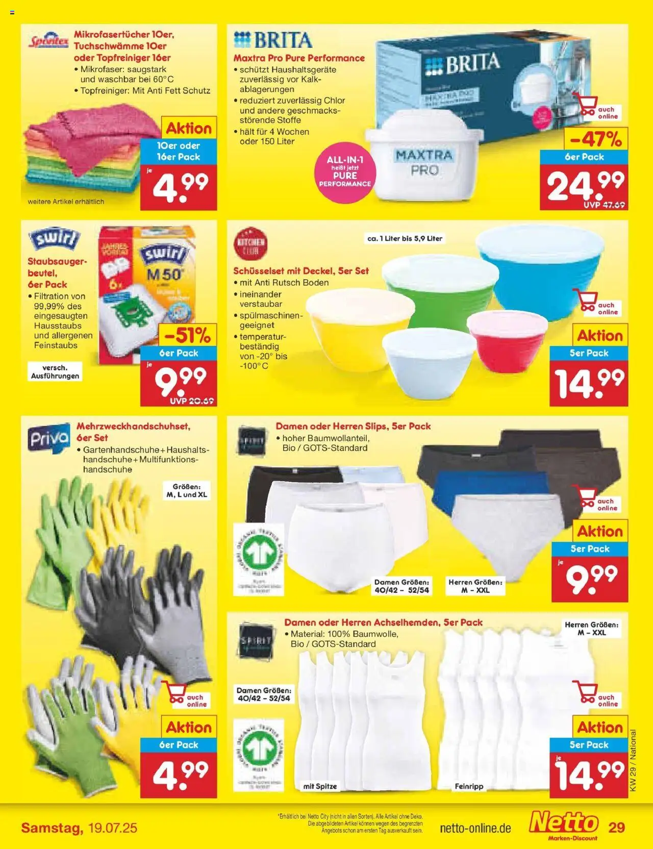 Netto Marken-Discount prospekt Calw-Stammheim	 - gültig ab dem 13.07.2025 | Seite: 45 | Produkte: Staubsauger, Handschuhe