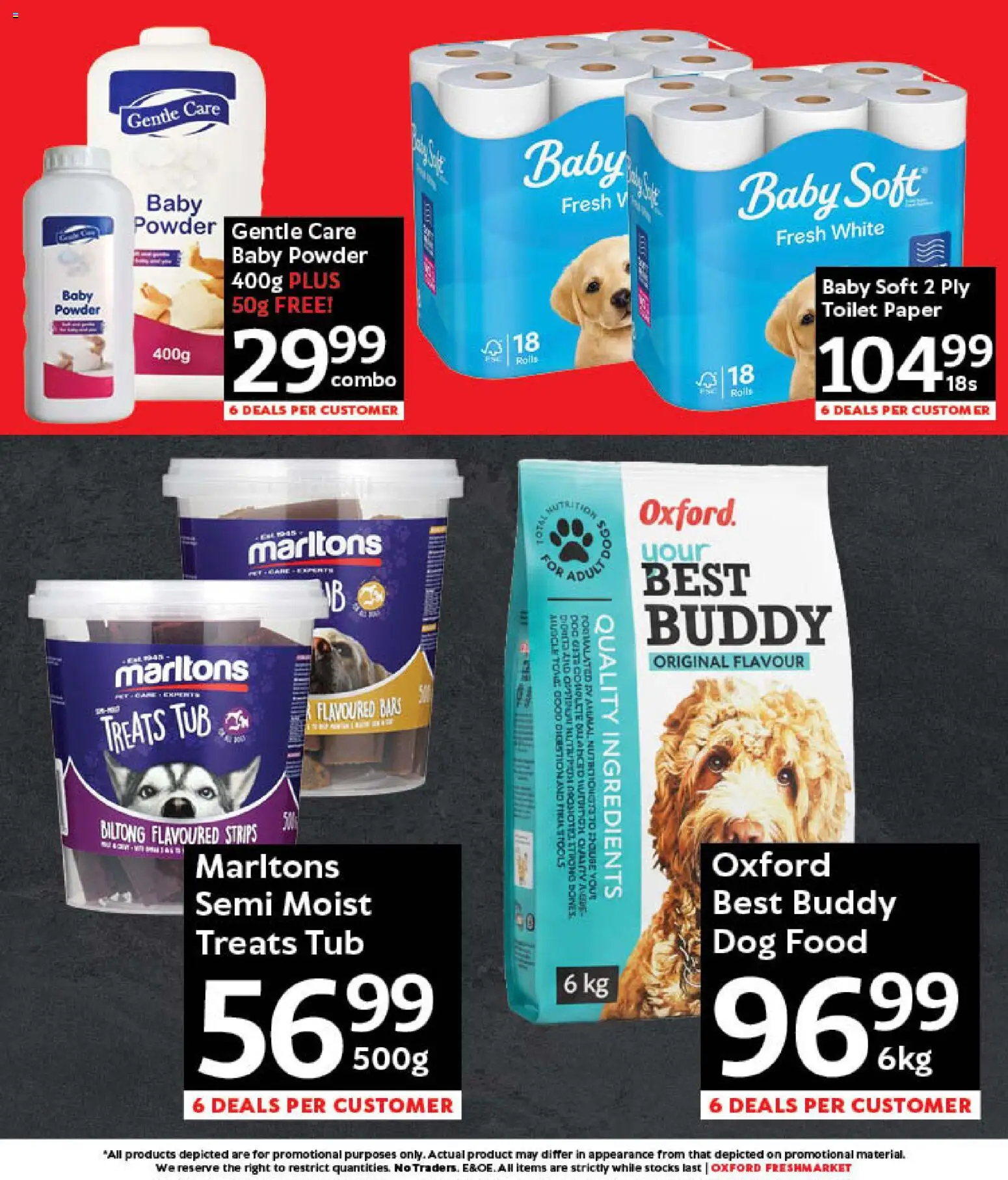 New Oxford Freshmarket catalogue – valid from 28.02.2026 | Page: 4 | Products: Toilet, Powder, Toilet paper, Dog food