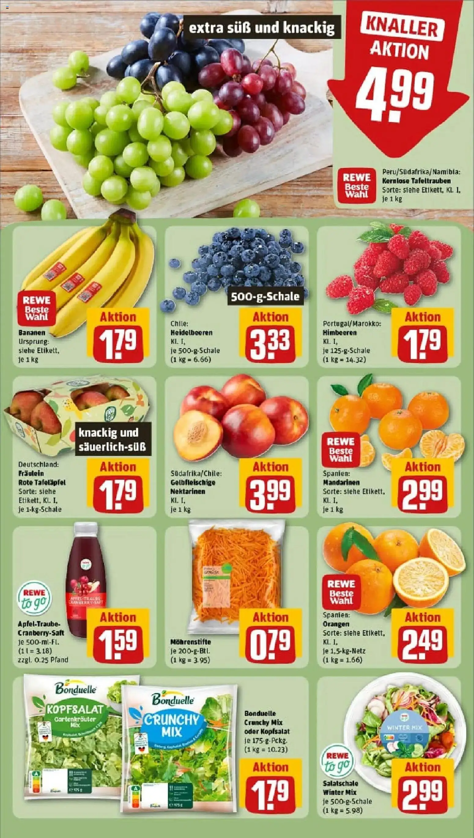 Rewe prospekt Berlin / Prenzlauer Berg	 – gültig ab 02.02.2026 | Seite: 8 | Produkte: Nektarinen, Mandarinen, Orangen, Heidelbeeren