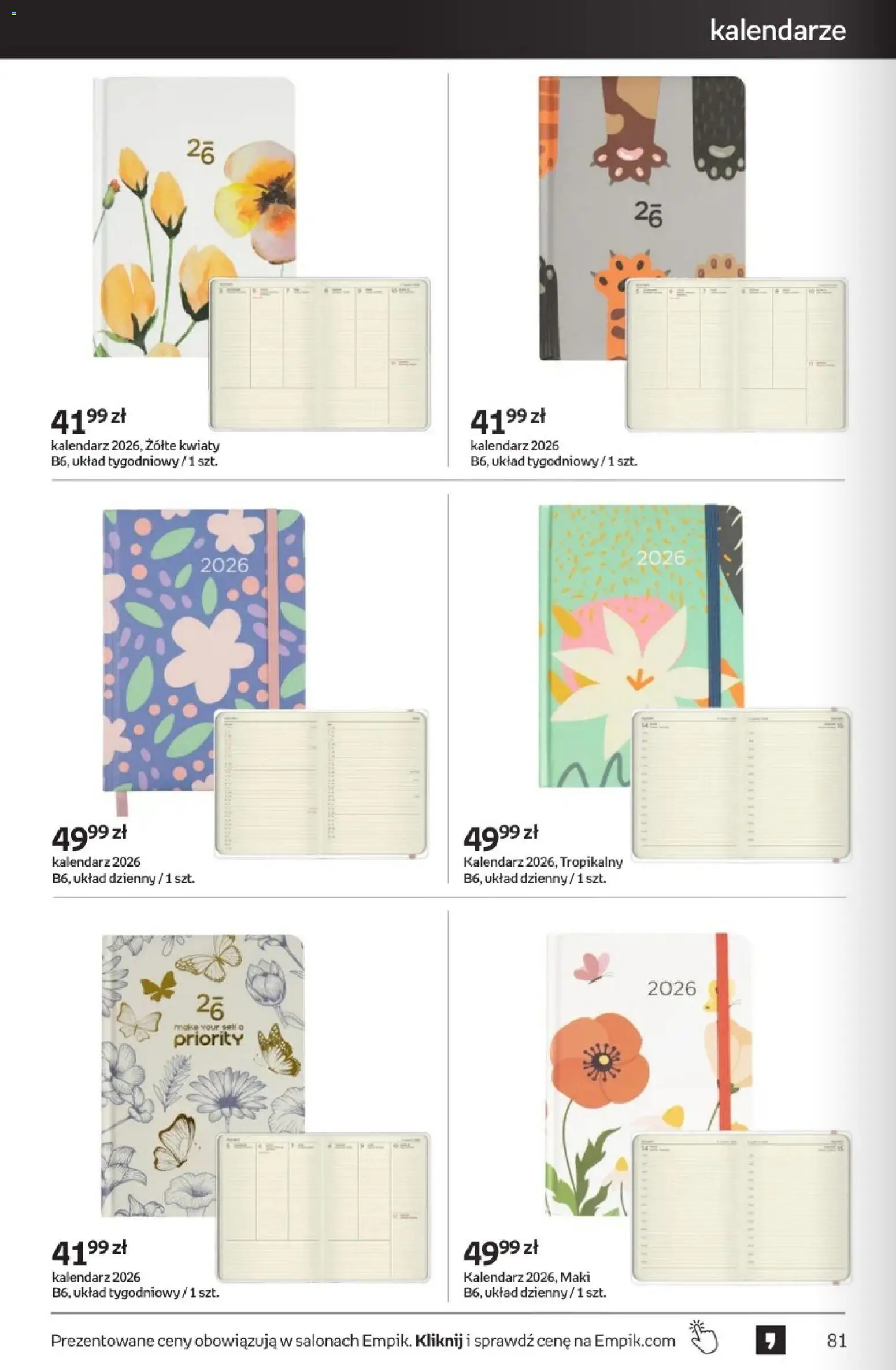Empik promocje - Tom kultury Zabawki od 25.02.2026 | Strona: 22 | Produkty: Kalendarz, Kwiaty