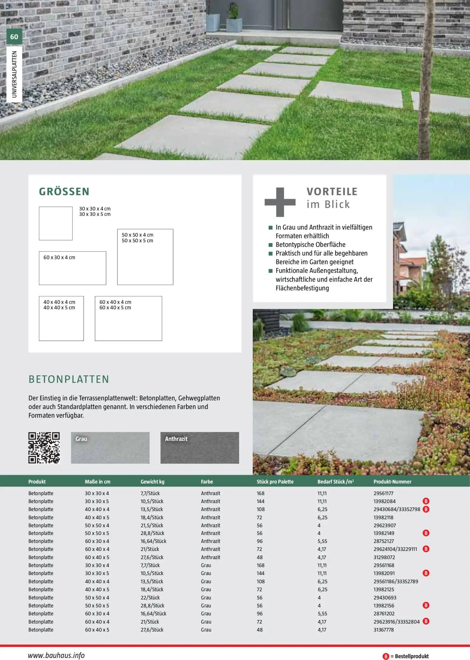 Bauhaus Gartenbaumaterialien 2026 – gültig ab 02.03.2026 | Seite: 60 | Produkte: Gewicht