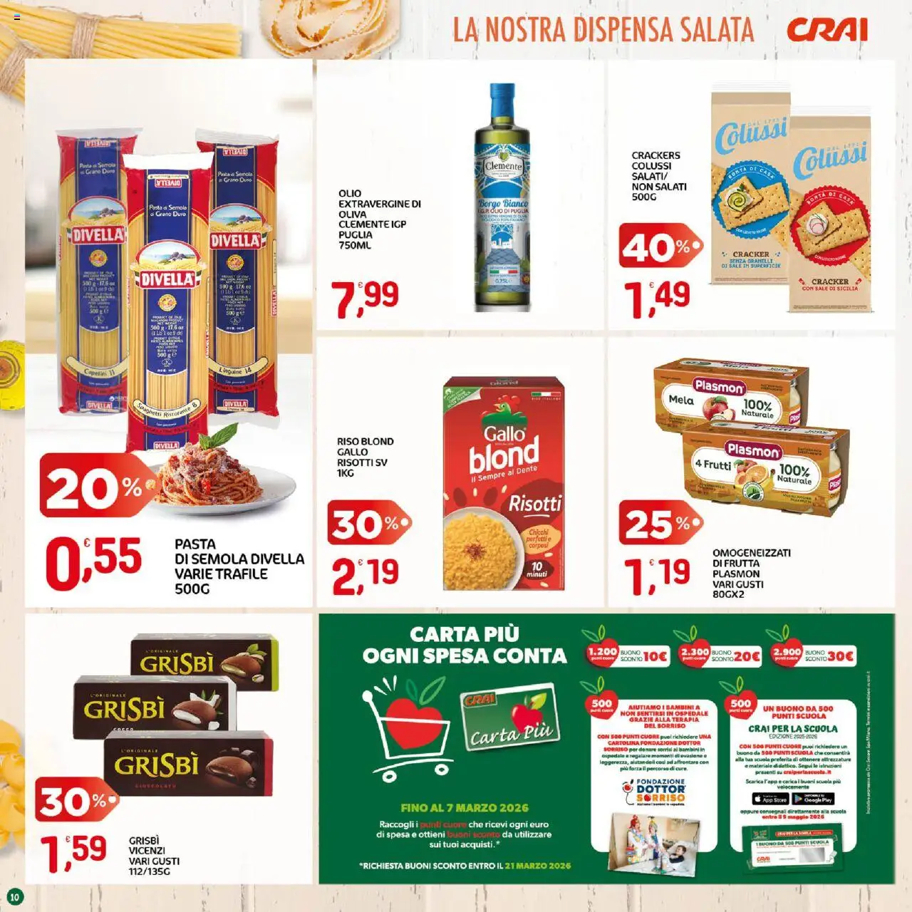 Volantino CRAI del 18.09.2025 | Pagina: 10 | Prodotti: Riso, Frutta, Sale, Olio