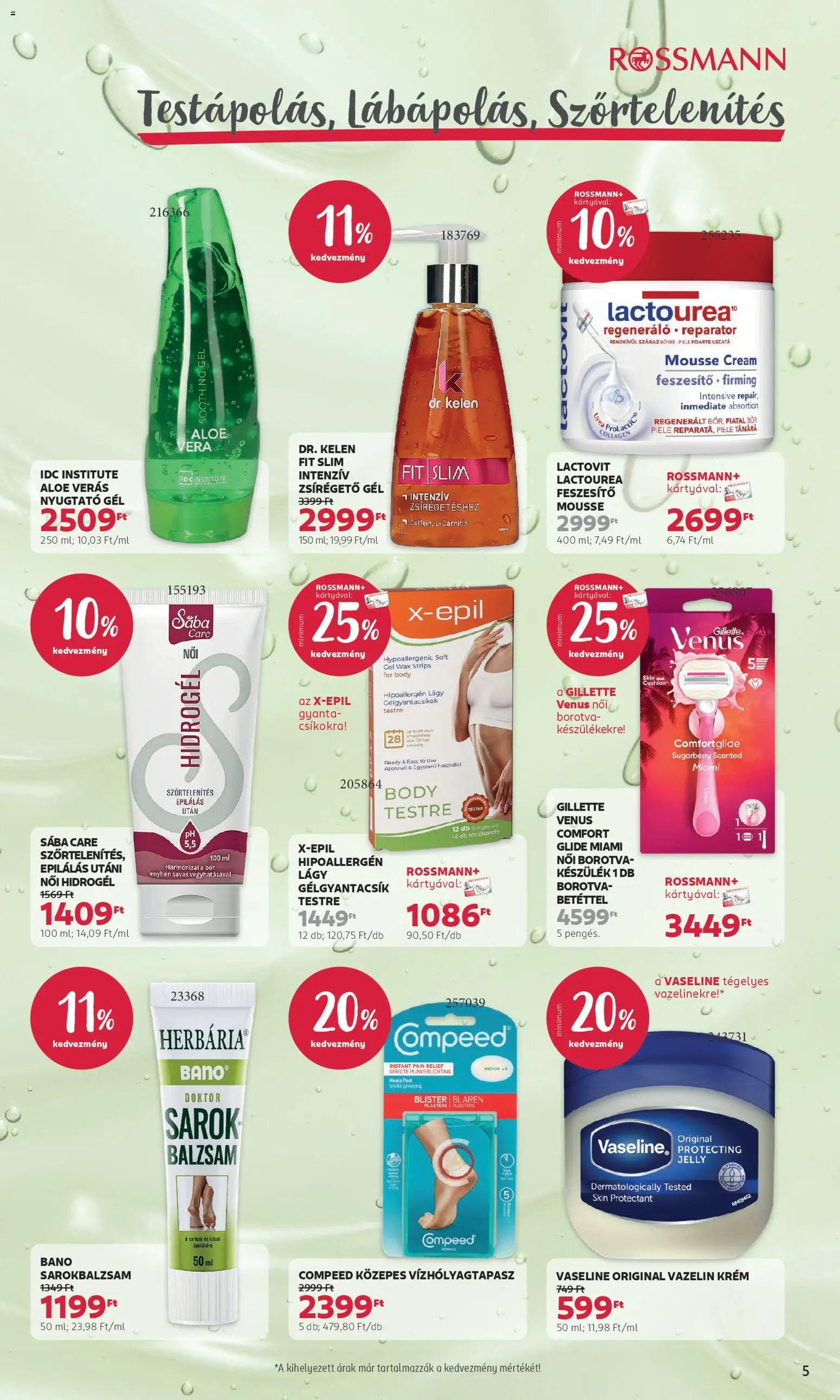 Rossmann akciós ujság - amely érvényes a következő dátumtól: 20.04.2026 | Oldal: 5 | Termékek: Body, Borotva, Bor