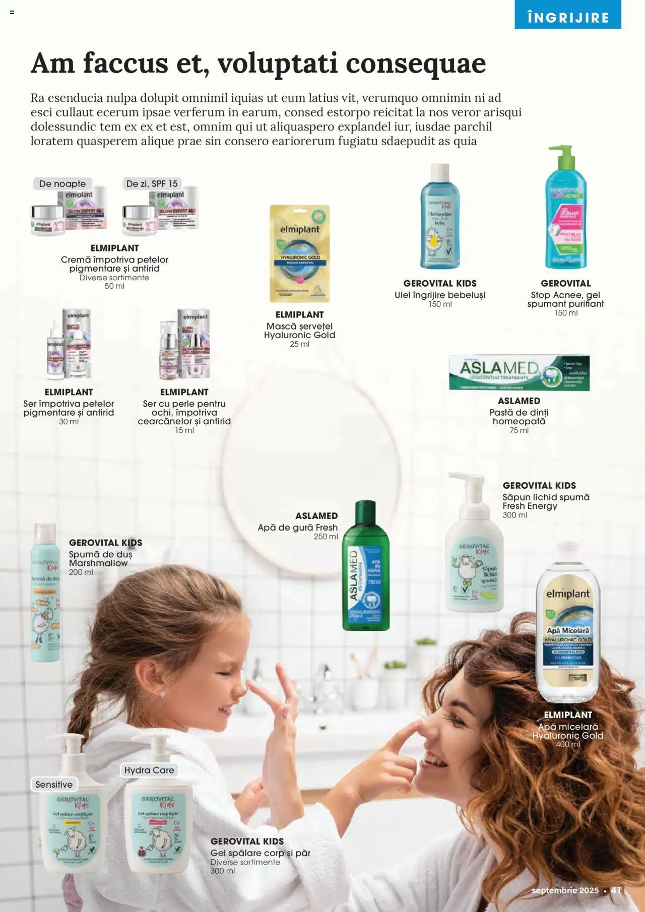 Mega Image catalog - Septembrie – valabil de la 28.08.2025 | Pagină: 41 | Produse: Ulei, Apă micelară, Pastă de dinți, Apă