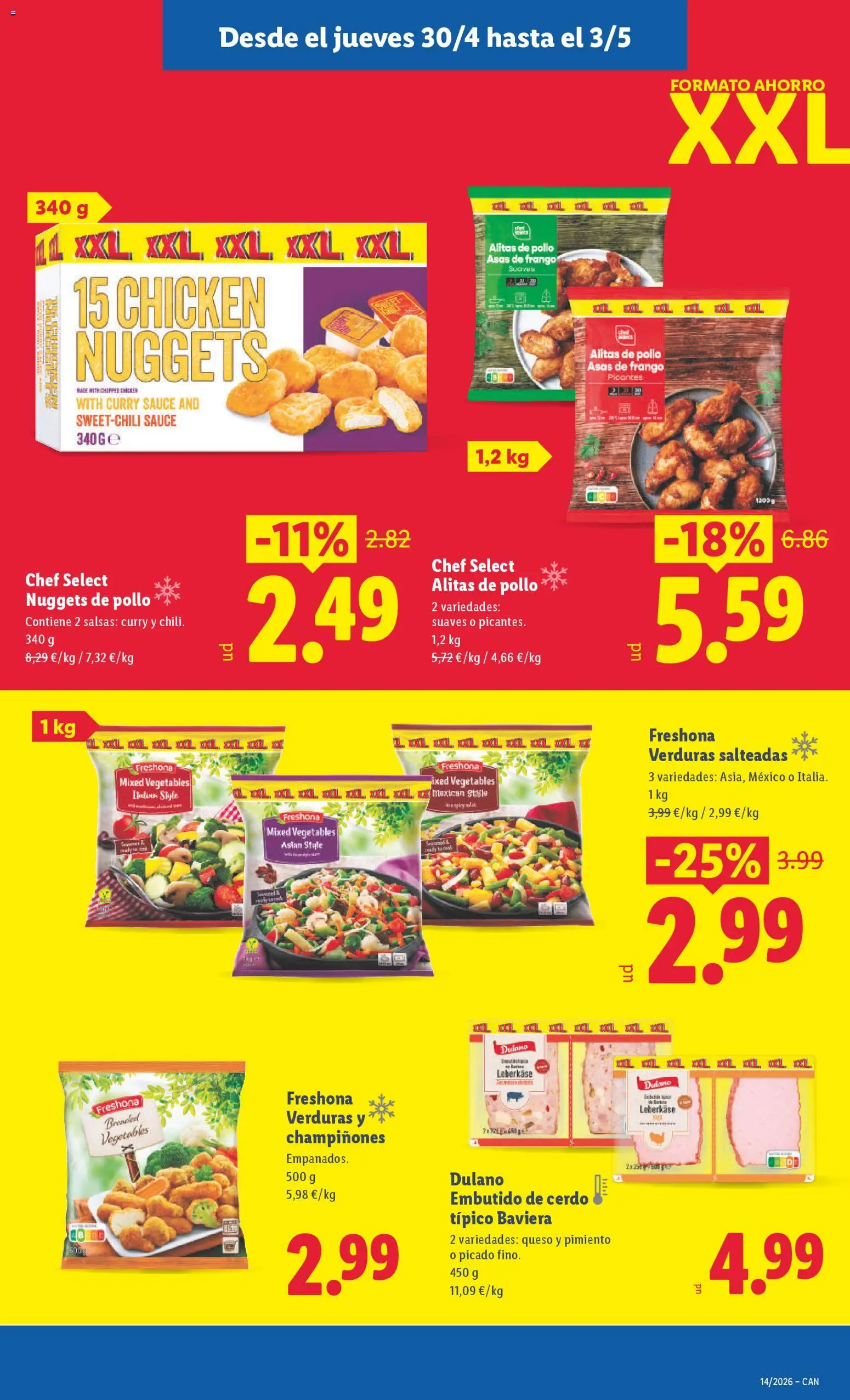 Lidl folleto │ válido desde el 27.04.2026 | Página: 37 | Productos: Queso, Cerdo, Κάδος απορρυμάτων, Nuggets