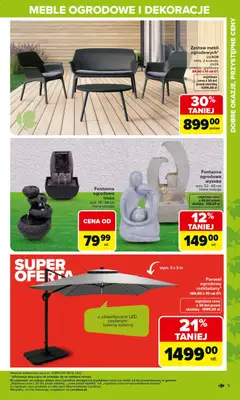Pogląd oferty "Carrefour gazetka - Ogród" - ważna od 02.03.2026 | Strona: 5 | Produkty: Parasol, Meble ogrodowe, Bateria