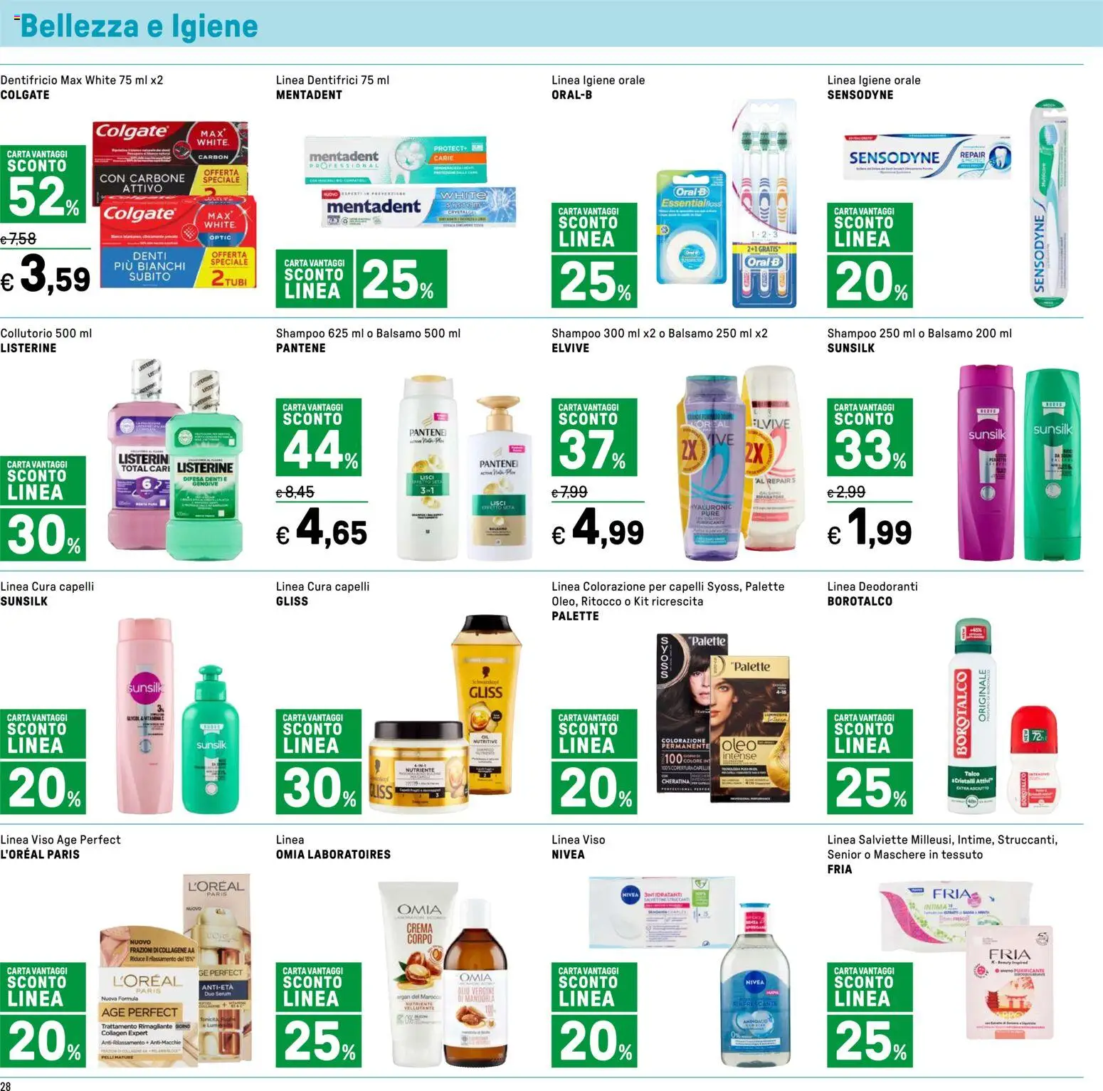 Volantino Iper del 27.03.2026 | Pagina: 28 | Prodotti: Balsamo, Crema, Dentifricio, Olio