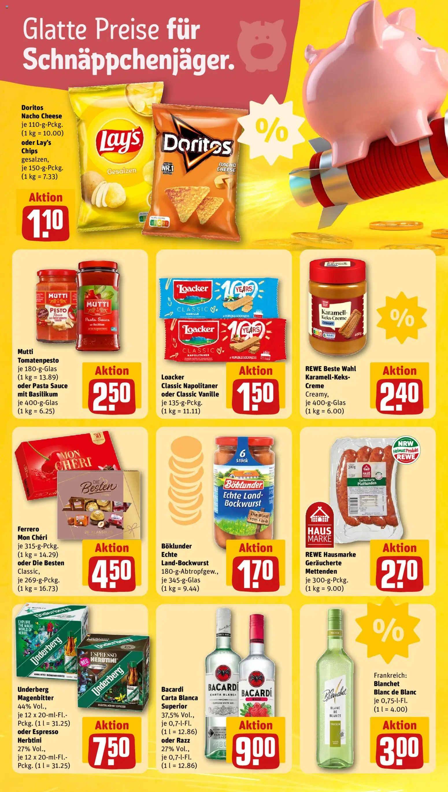 Rewe ihr Kaufpark Prospekt 	 – gültig ab 17.11.2025 | Seite: 16 | Produkte: Bacardi, Creme, Wurst, Mon cheri