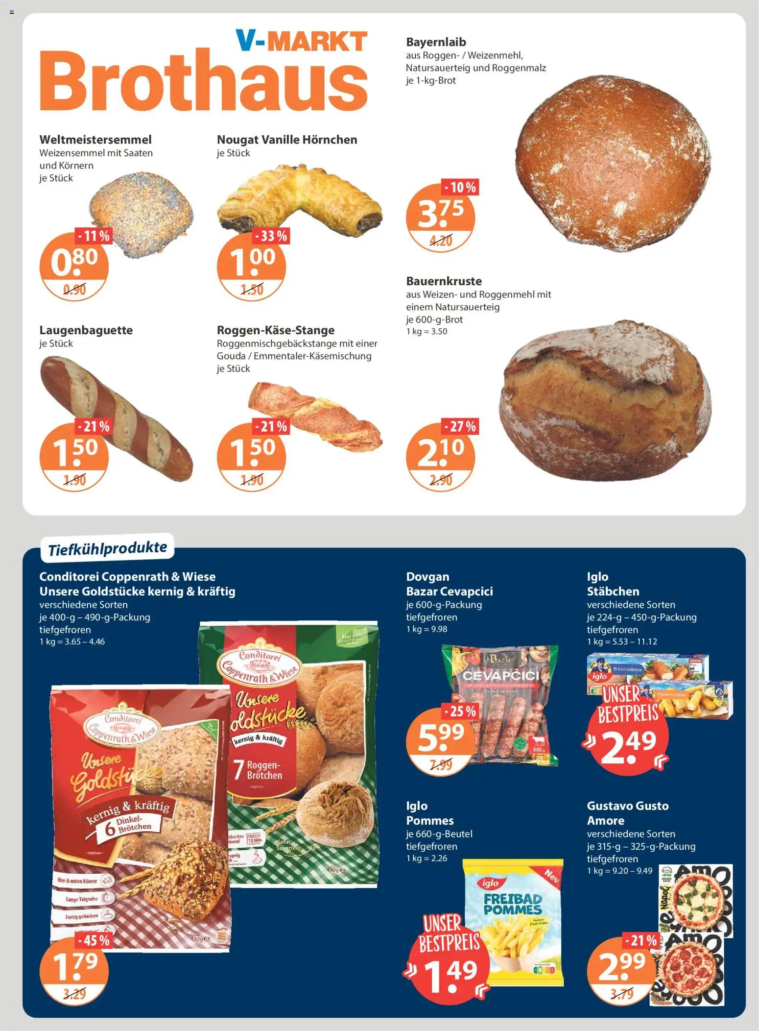 V-Markt - München – gültig ab 05.02.2026 | Seite: 5 | Produkte: Gustavo gusto, Iglo, Pommes, Fischstabchen