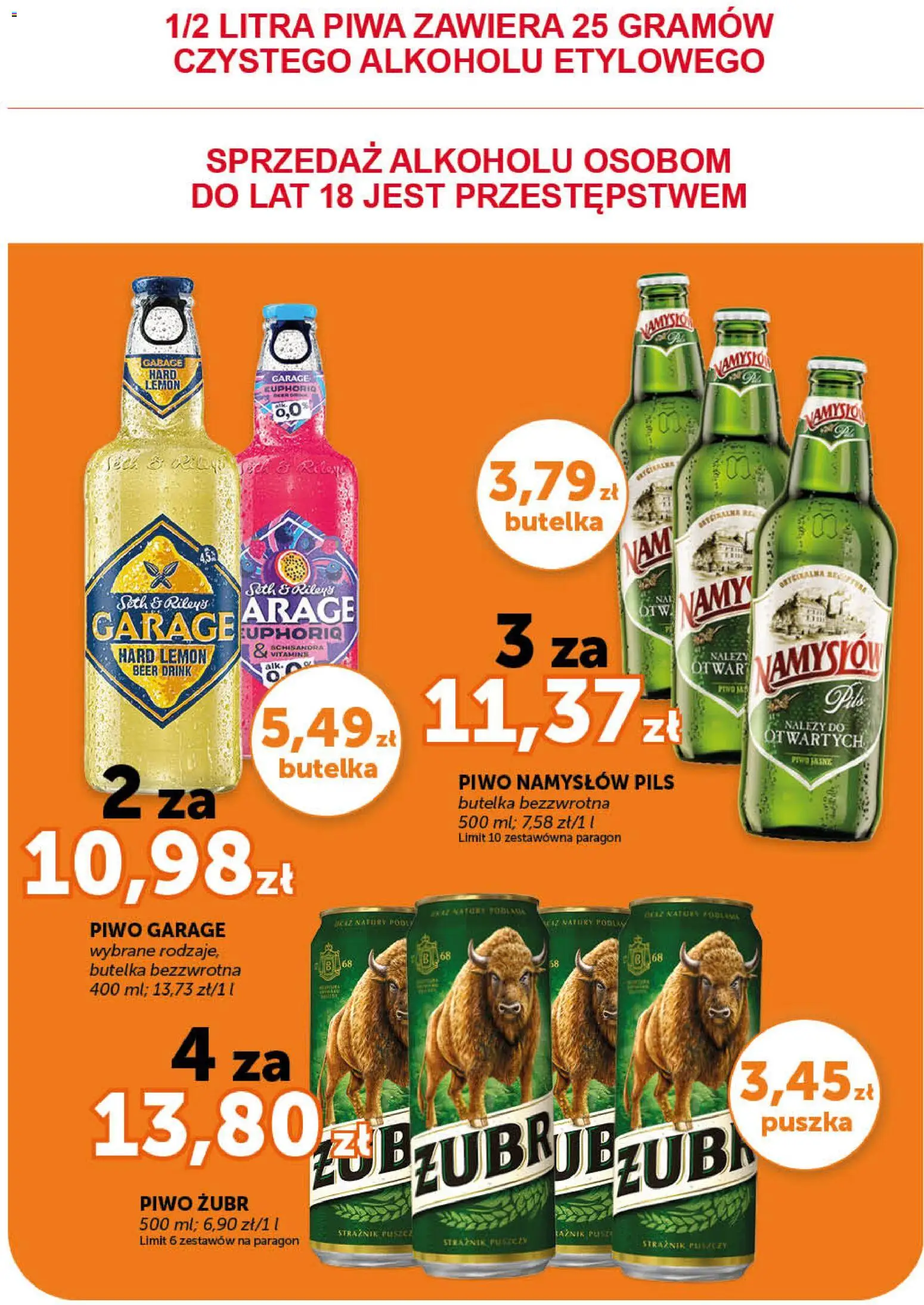 ABC gazetka - Market od 23.04.2026 | Strona: 16 | Produkty: Piwo żubr, Piwo, Piwo Namysłów