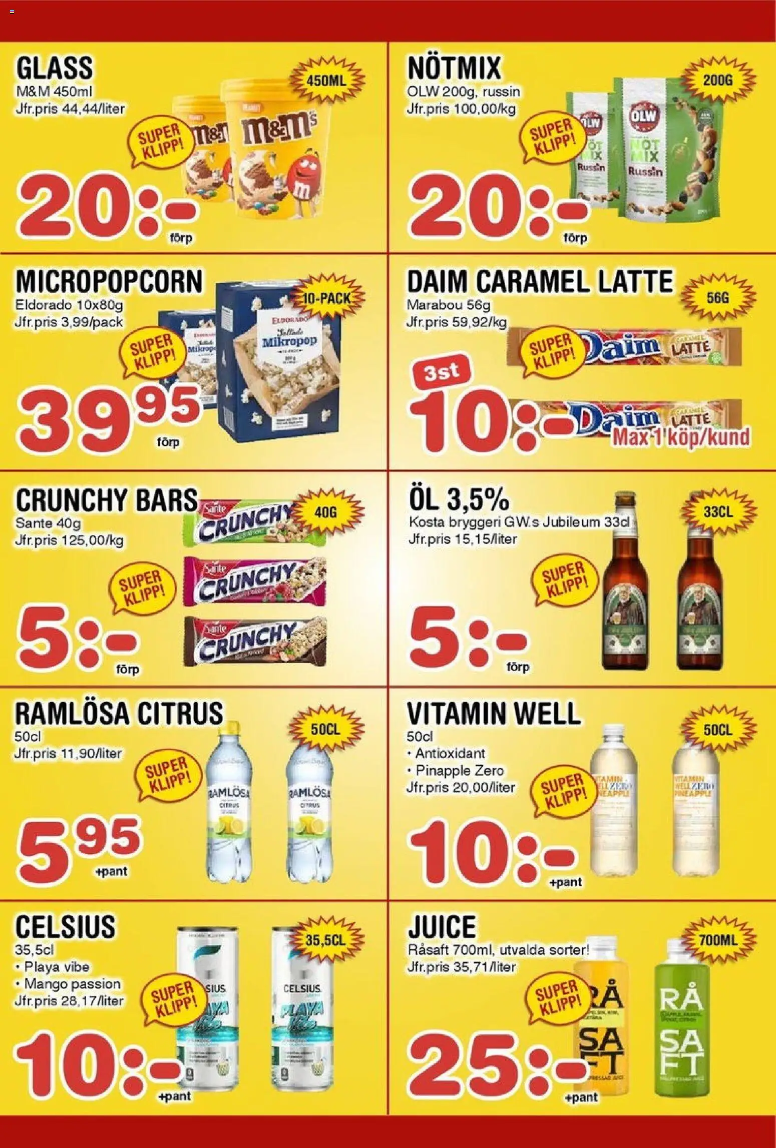 Nya Pulsen reklamblad aktuell från 03.11.2025 | Sida: 12 | Produkter: Juice, Öl, Glass, Mango