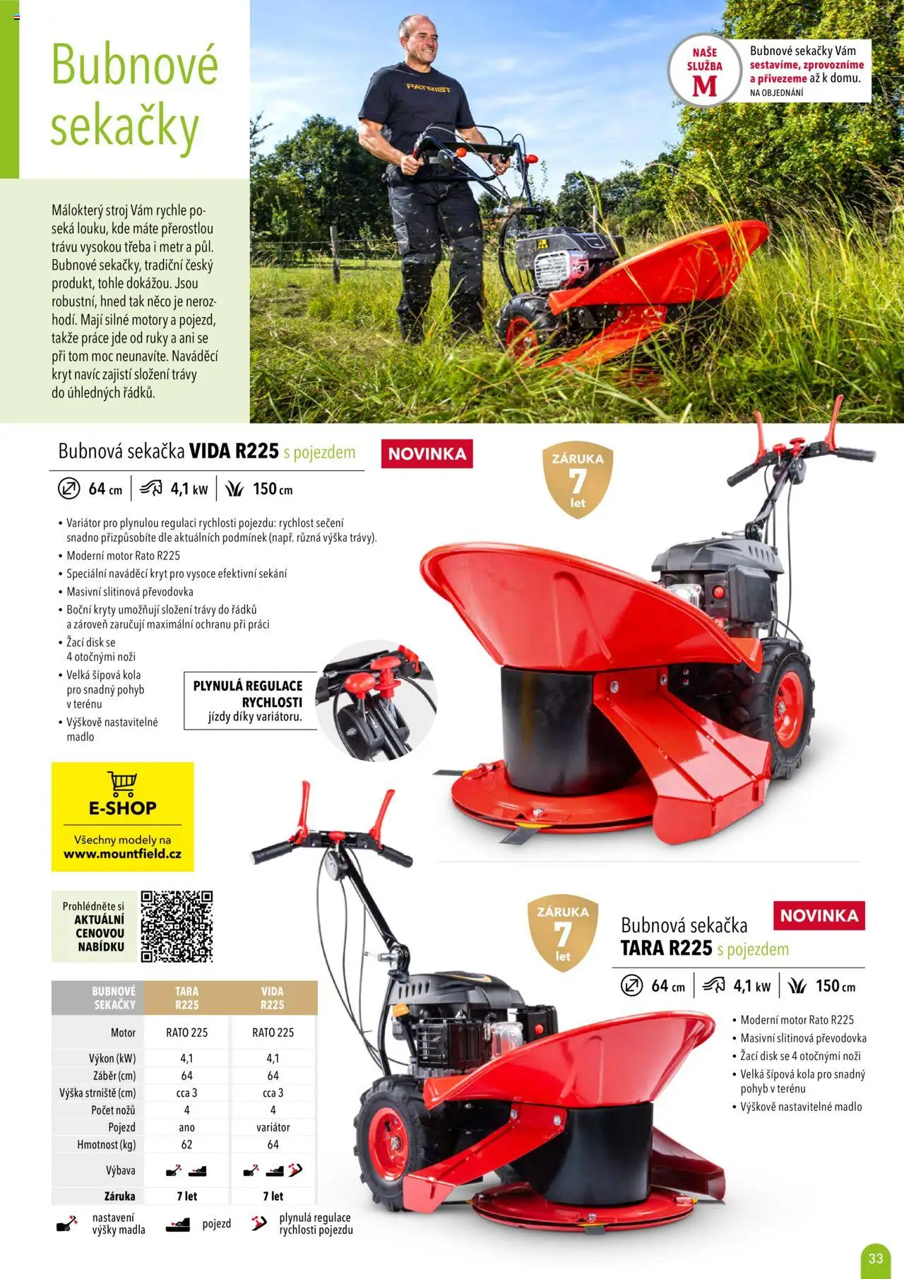 Mountfield katalog 2025 od 16.04.2025 | Strana: 33 | Produkty: Disk, Sekačka, Modely, Kola