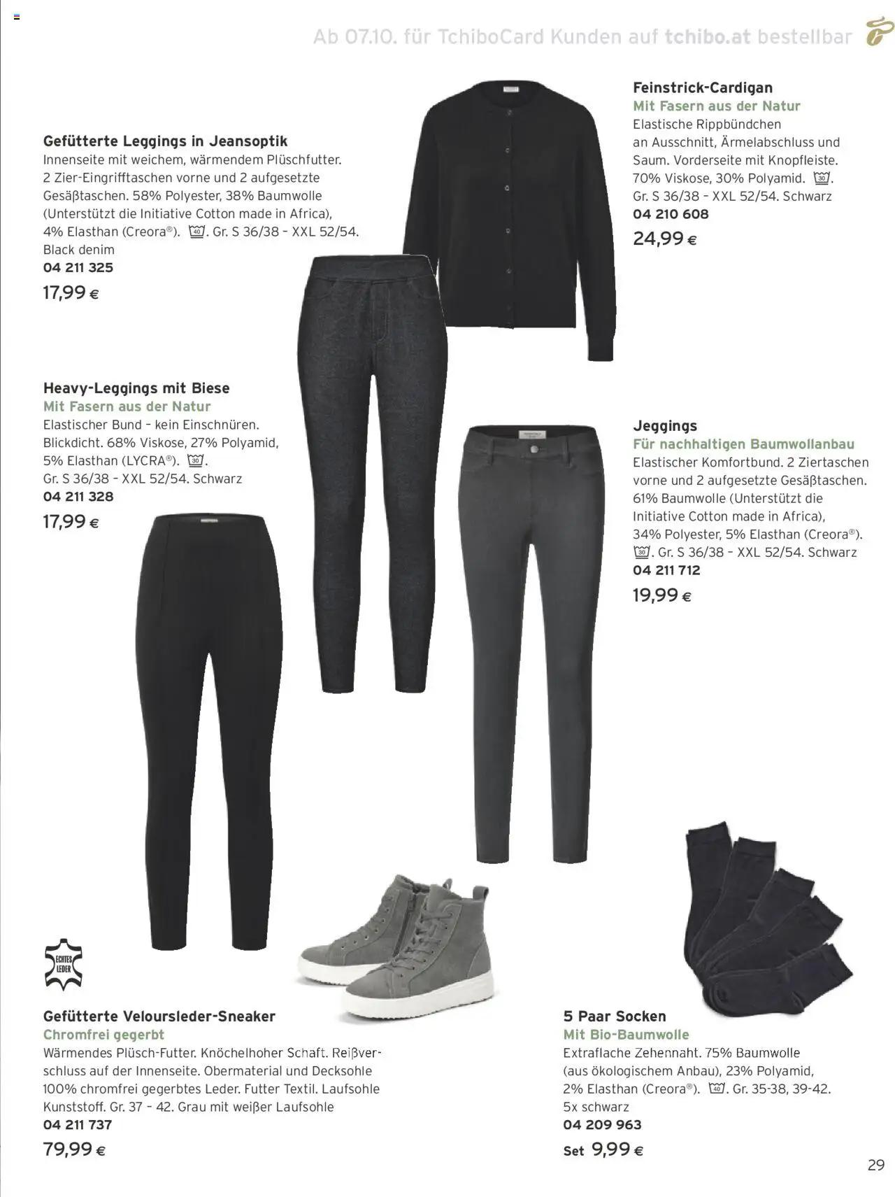 Tchibo Eduscho - Katalog Oktober 2025 gültig ab 01.10.2025 | Seite: 29 | Produkte: Socken, Leggings