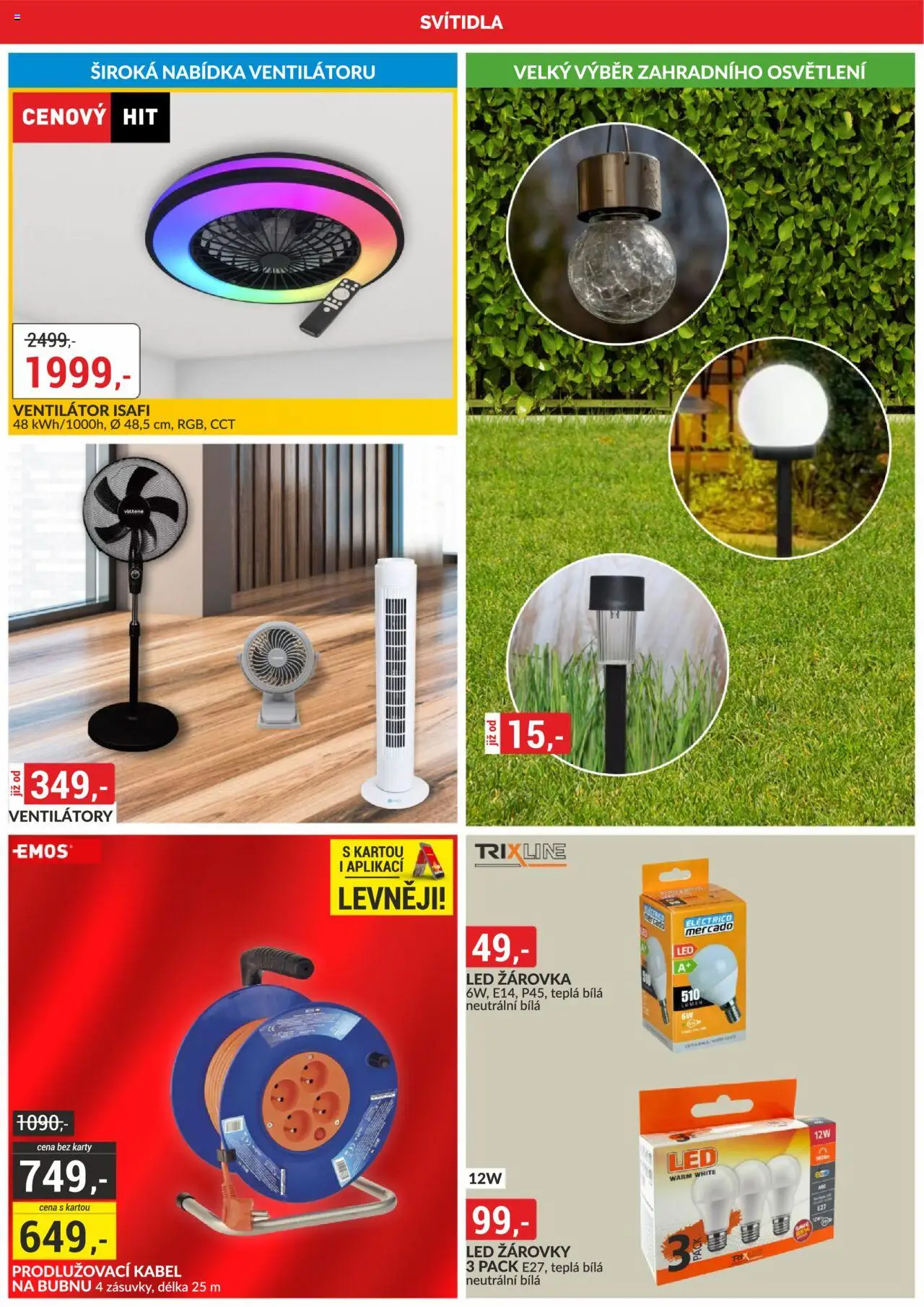 BAUMAX leták od 01.08.2025 | Strana: 40 | Produkty: LED žárovky, Kabel, Ventilátor, Prodlužovací kabel