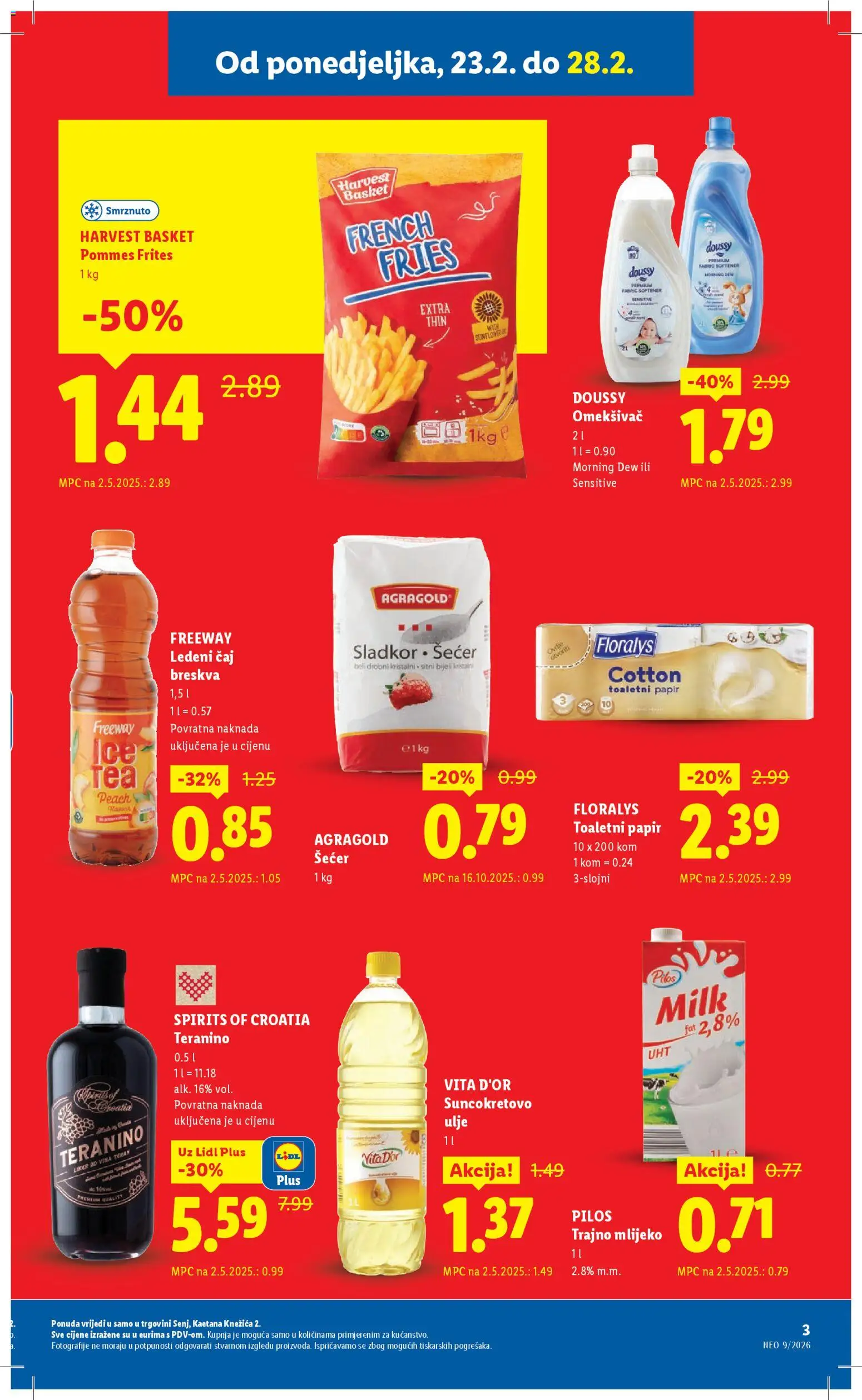 Lidl katalog | vrijedi od 23.02.2026 | Stranica: 10 | Proizvodi: Ulje, Ledeni čaj, Trajno mlijeko, Breskva