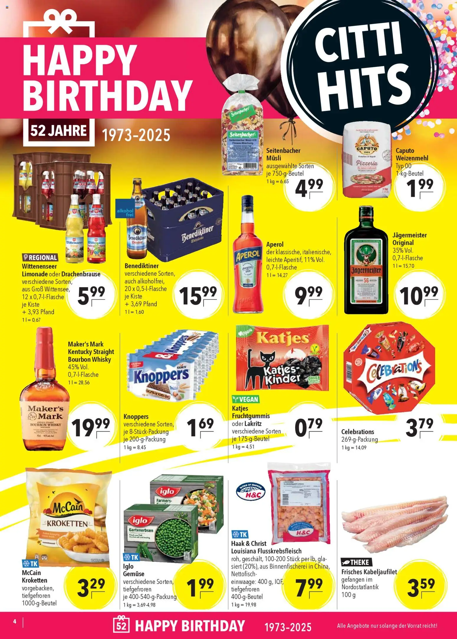 CITTI Markt Prospekt 	 – gültig ab 05.11.2025 | Seite: 4 | Produkte: Musli, Iglo, Katjes, Limonade