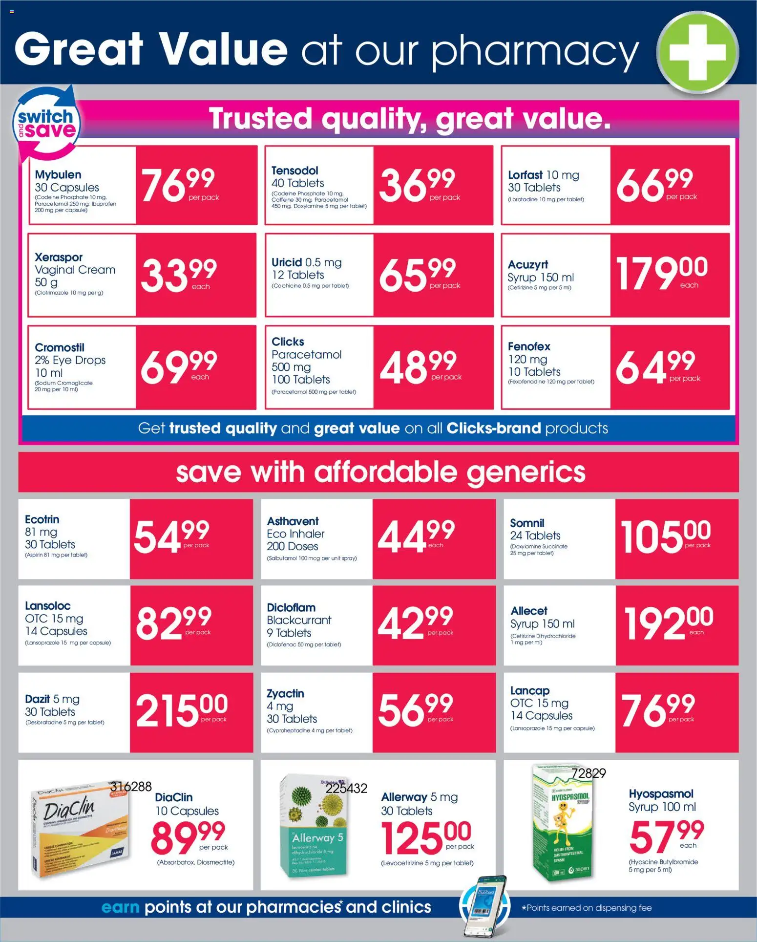 New Clicks catalogue – valid from 25.11.2025 | Page: 26 | Products: Tablet, Switch, Cream, Syrup