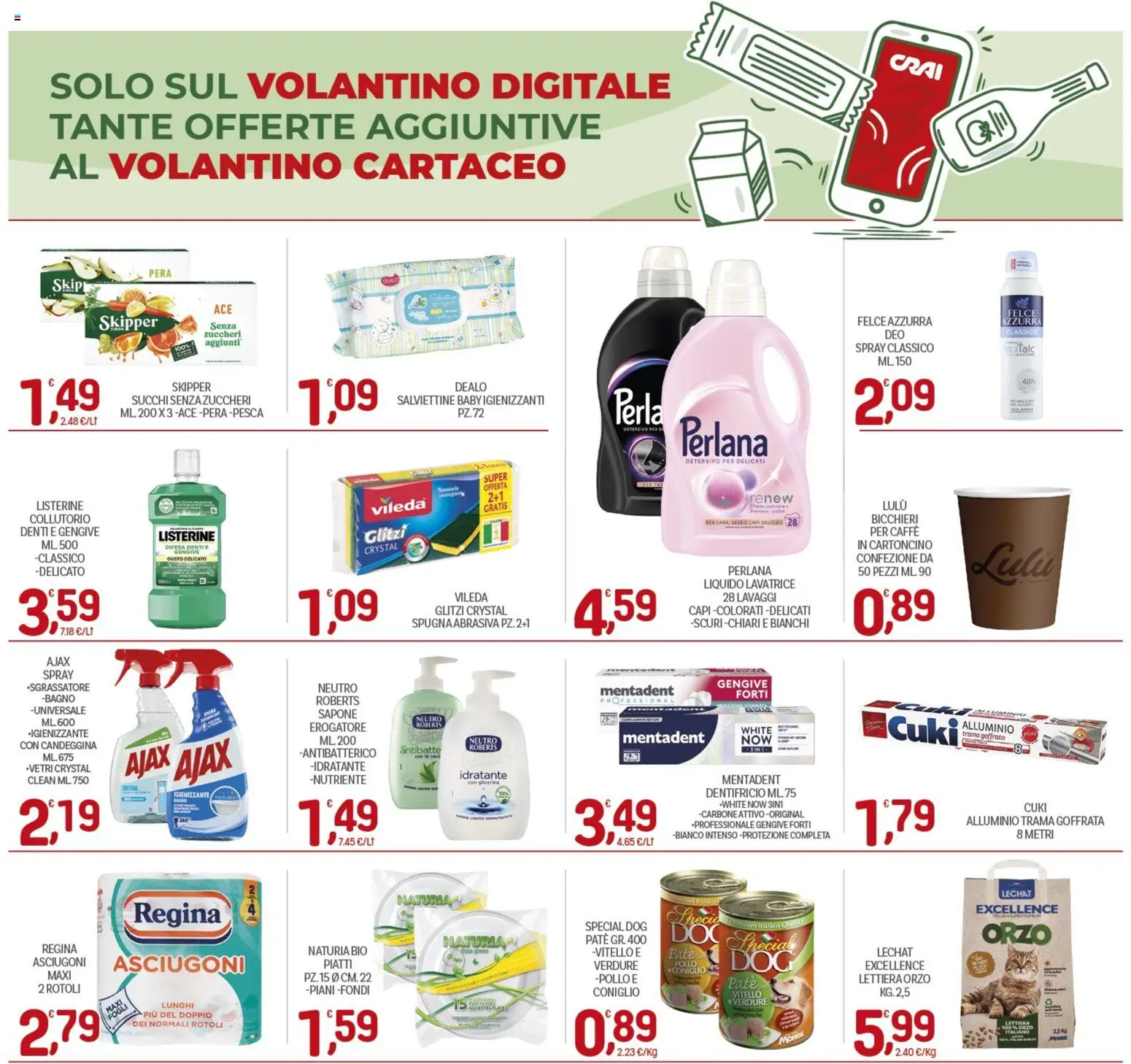 Volantino CRAI del 08.01.2026 | Pagina: 22 | Prodotti: Caramelle, Olio, Aceto, Arachidi