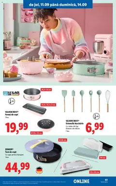 Noul catalog Lidl – valabil de la 08.09.2025 | Pagină: 63 | Produse: Tavă de copt, Mâner, Bucătărie