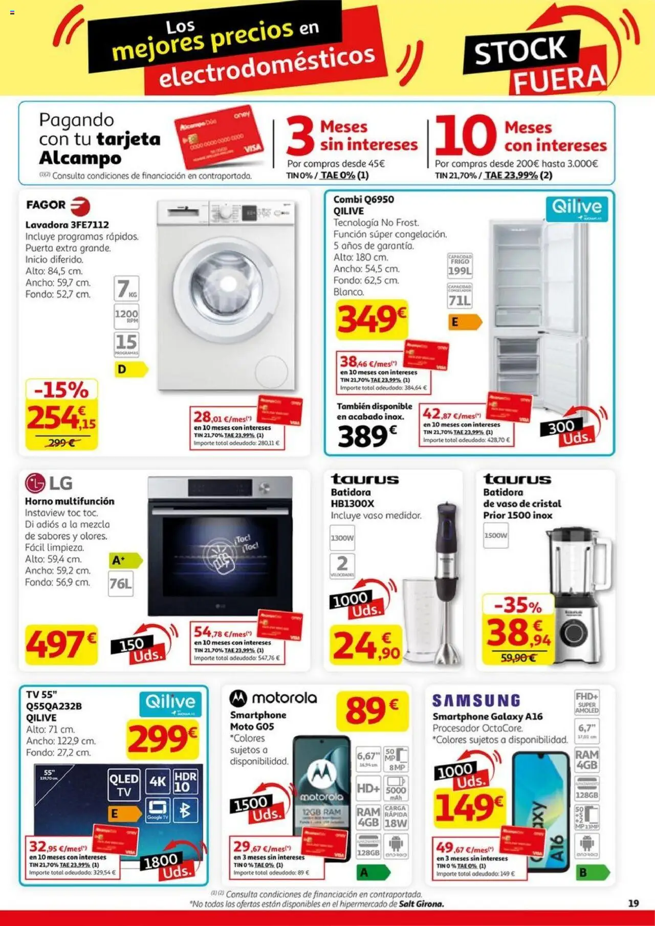 Alcampo - HP catalan │ válido desde el 11.09.2025 | Página: 19 | Productos: Smartphone, Lavadora, Combi, Batidora