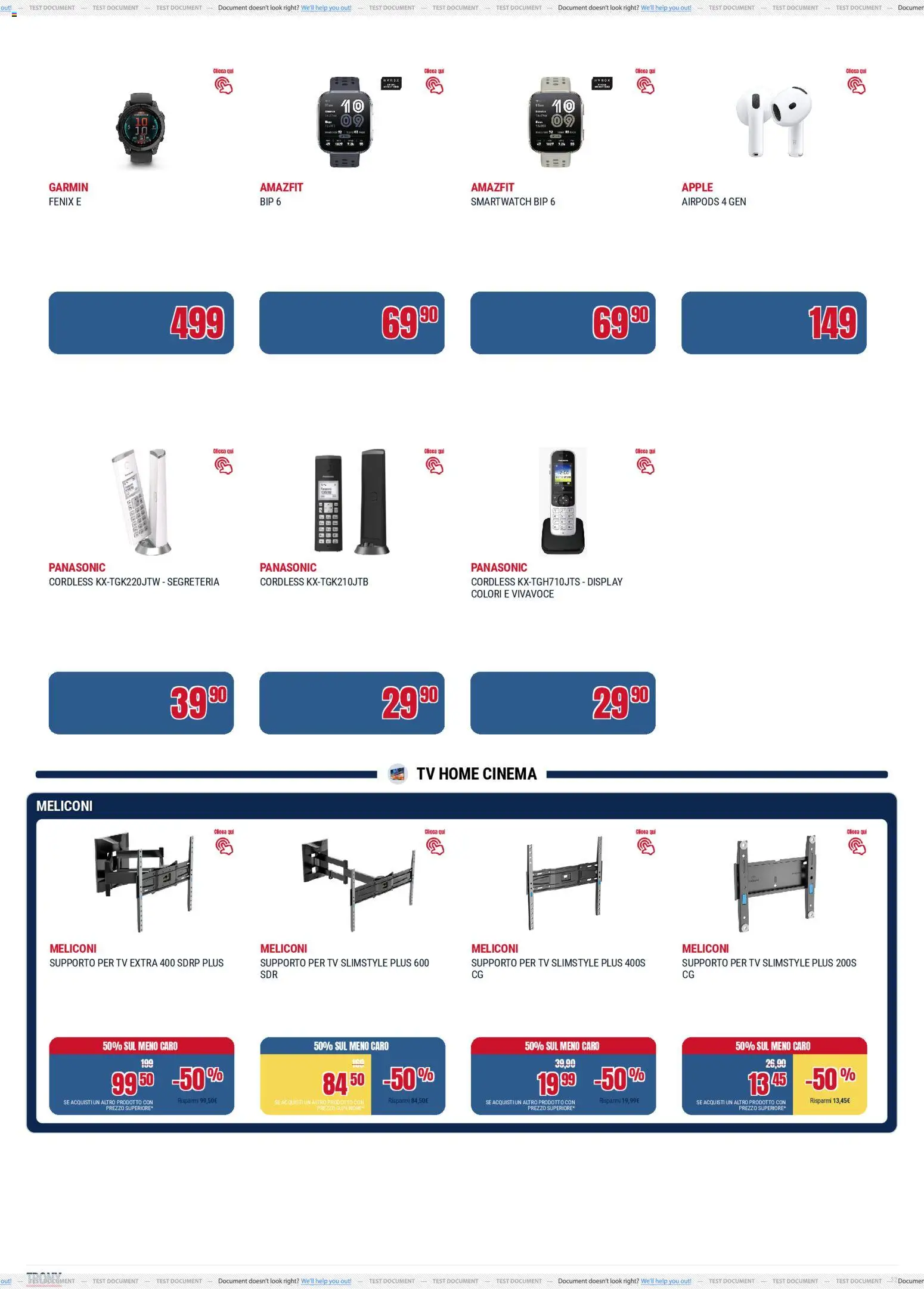 Volantino Trony del 04.12.2025 | Pagina: 12 | Prodotti: TV, Smartwatch, Airpods