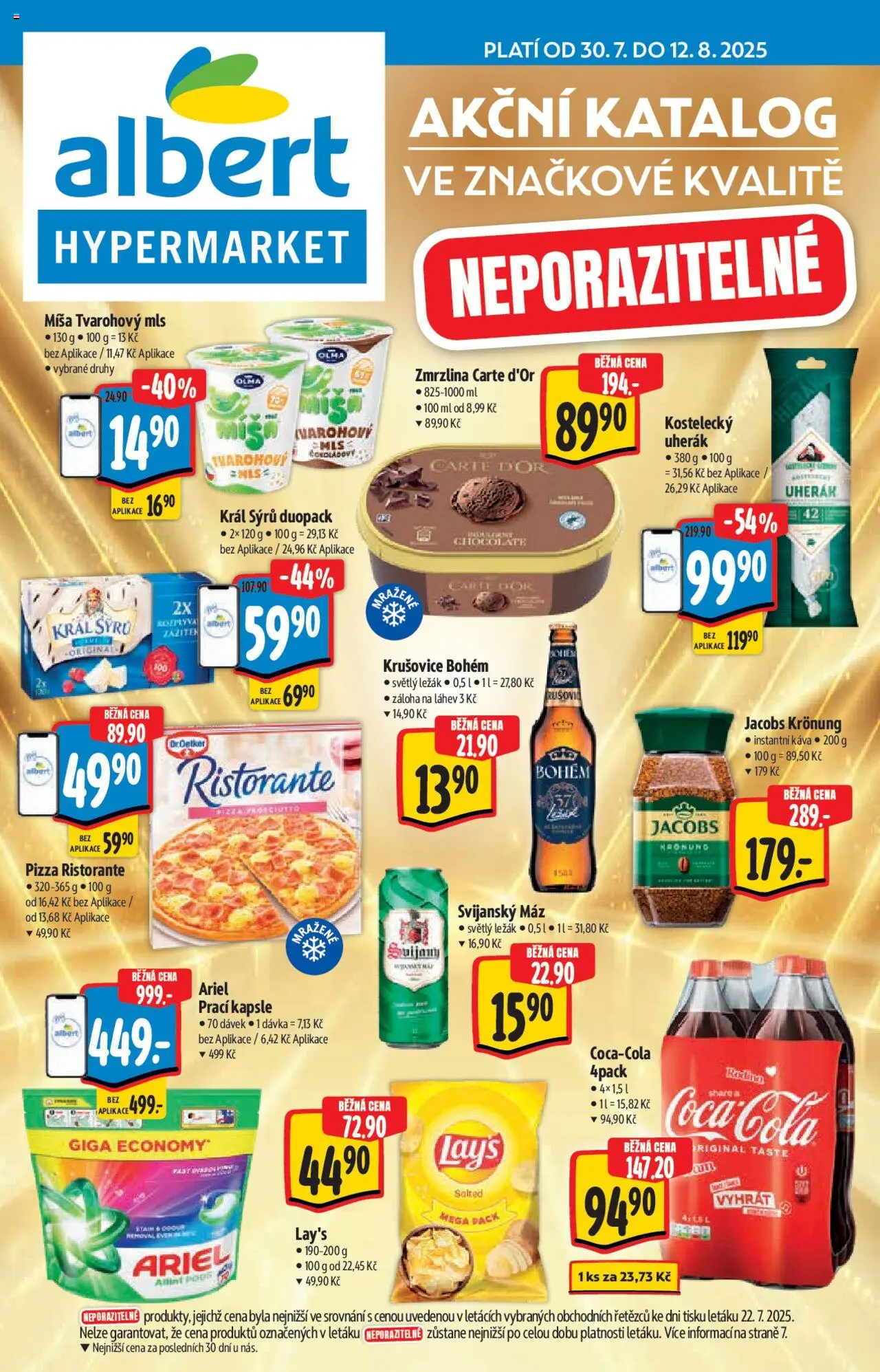 Albert katalog - Hypermarket od 30.07.2025 | Strana: 1 | Produkty: Káva, Zmrzlina, Svijanský Máz, Láhev