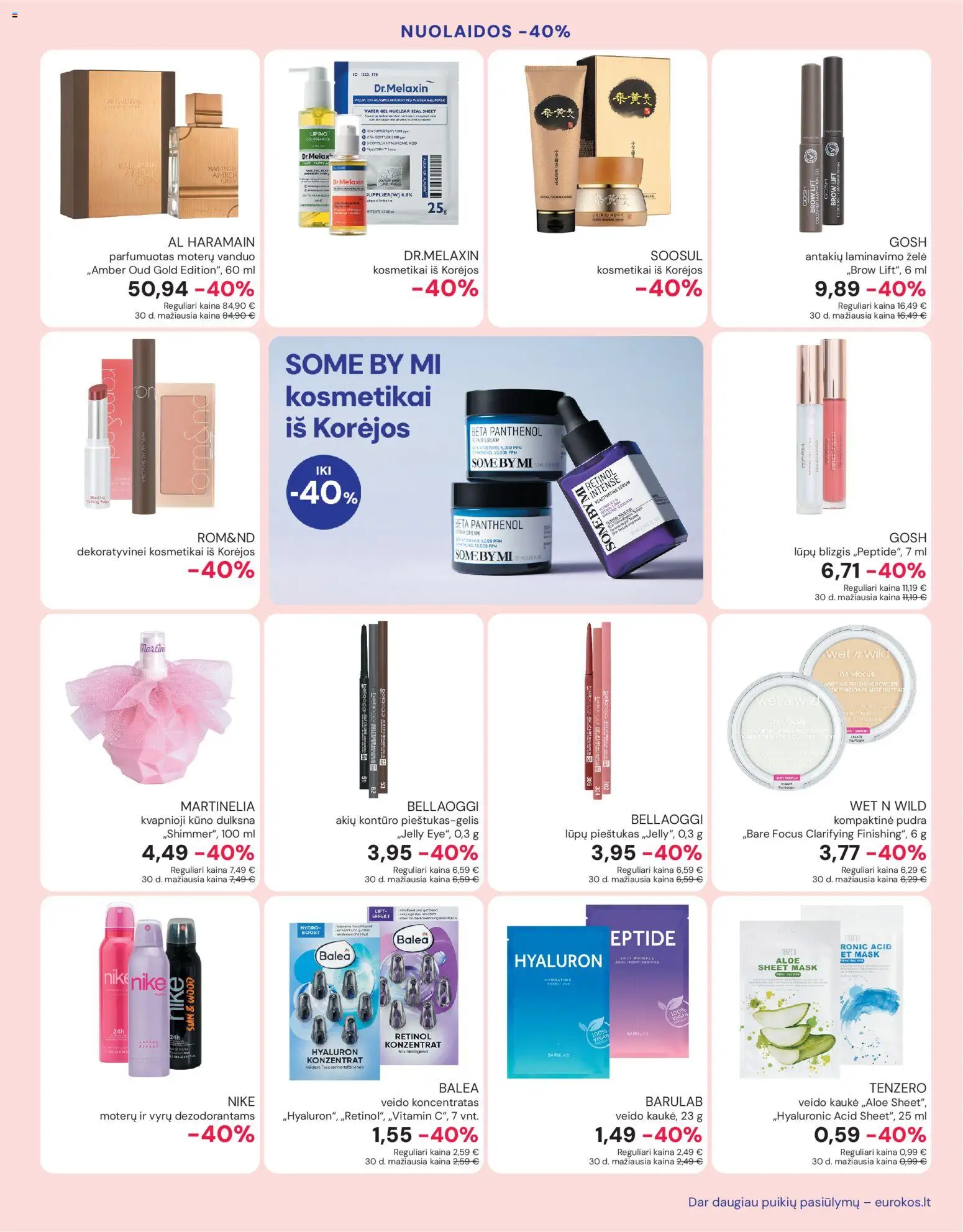 Eurokos akcijos nuo 02.01.2026 | Puslapis: 13 | Prekių: Pudra, Lūpų blizgis, Kaukė, Kūno dulksna
