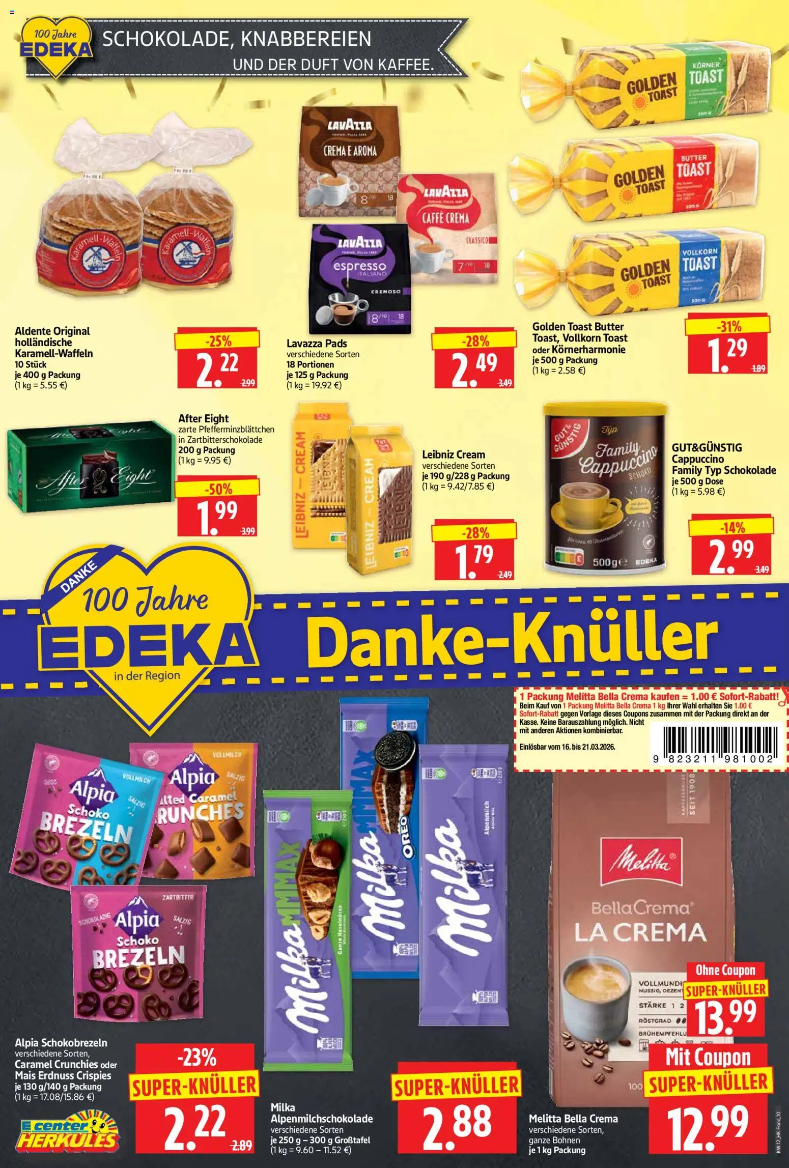 HERKULES Prospekt 	 – gültig ab 16.03.2026 | Seite: 10 | Produkte: Toast, Schokolade, Duft, Milka