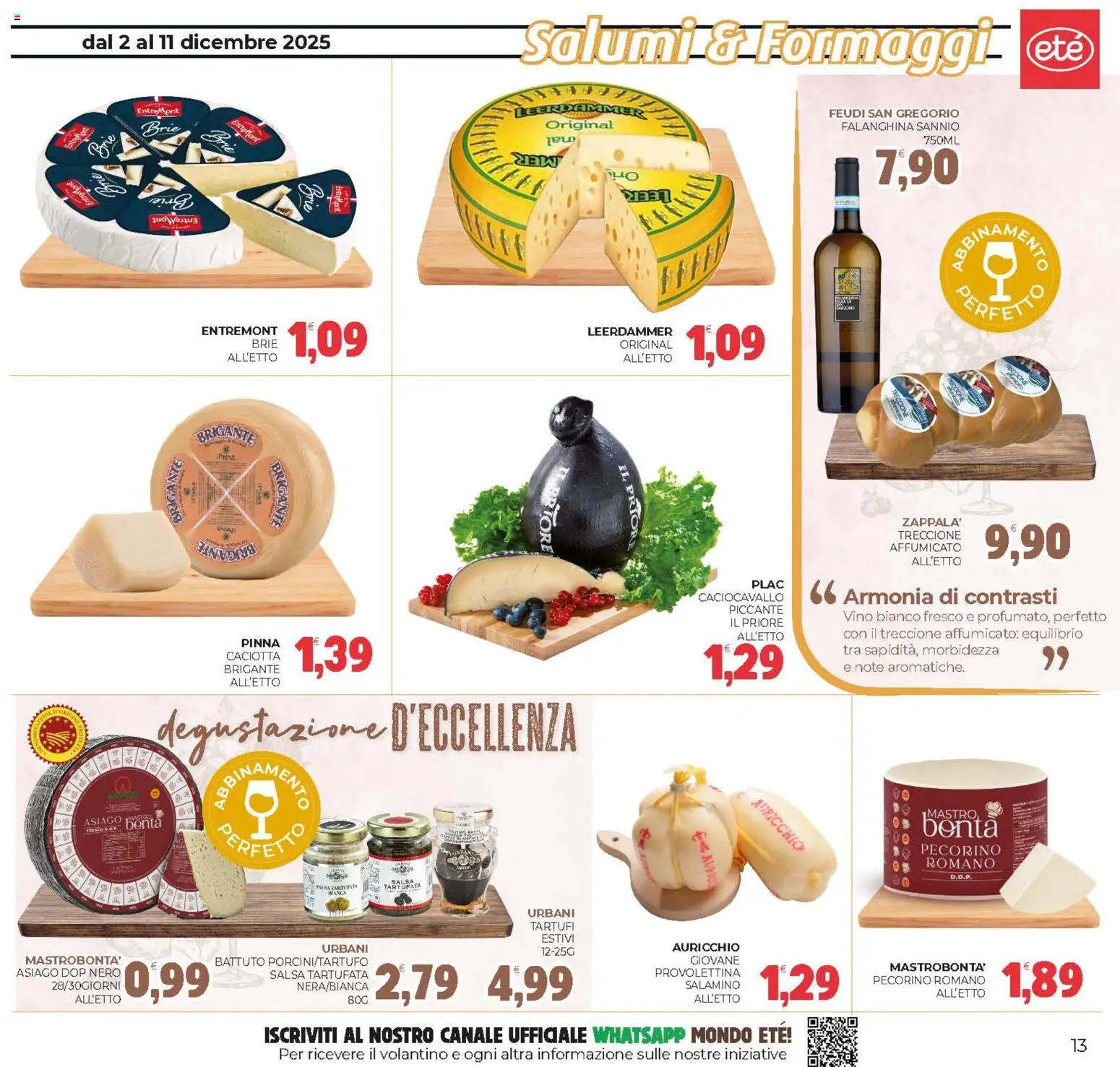 Volantino Eté del 02.12.2025 | Pagina: 13 | Prodotti: Salsa, Vino, Pecorino, Vino bianco