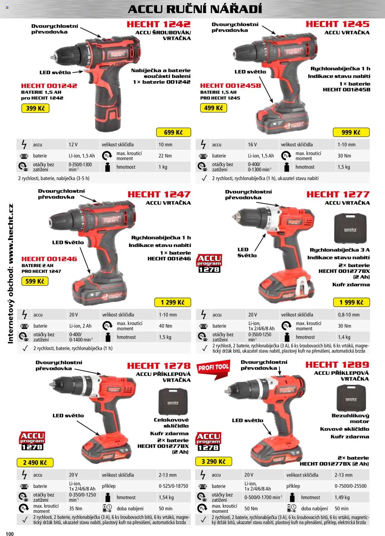 Hecht katalog - Jaro-léto 2025 od 22.04.2025 | Strana: 100 | Produkty: Nářadí, Baterie, LED, LED světlo