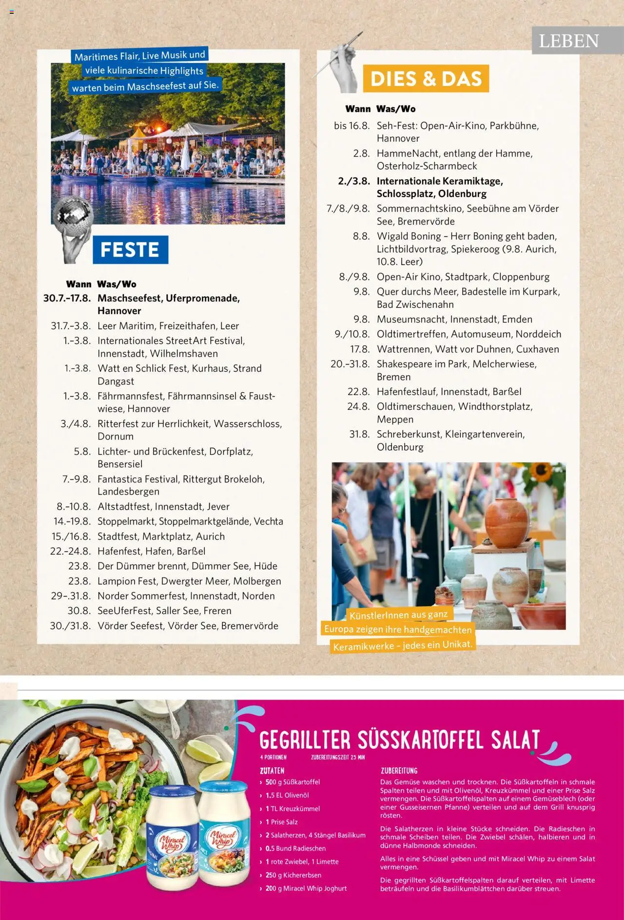 Combi - myTime August 2025 - gültig ab dem 01.08.2025 | Seite: 75 | Produkte: Joghurt, Miracel whip, Jever, Salat