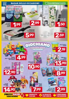 Anteprima del volantino Volantino Il Centesimo valido a partire dal 14.10.2025 | Pagina: 16 | Prodotti: Posate, Peluche, Caffè, Presina