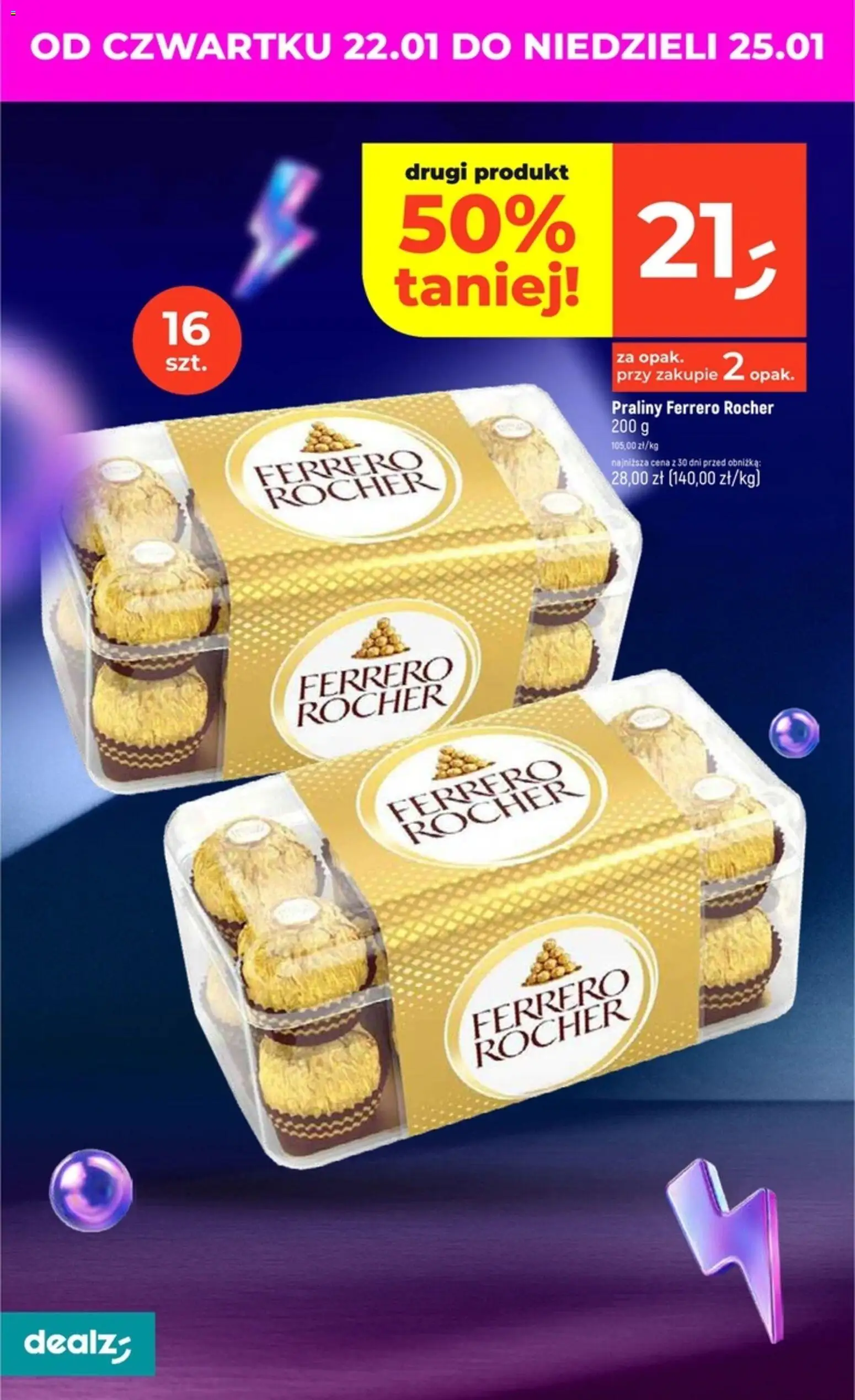 Dealz Gazetka od 22.01.2026 | Strona: 2 | Produkty: Praliny, Ferrero rocher