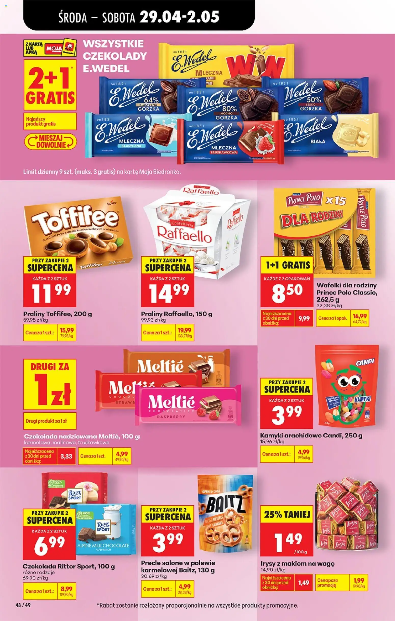 Biedronka Polsko leták - Codziennie niskie ceny od 29.04.2026 | Strana: 85 | Produkty: Toffifee, Milk chocolate