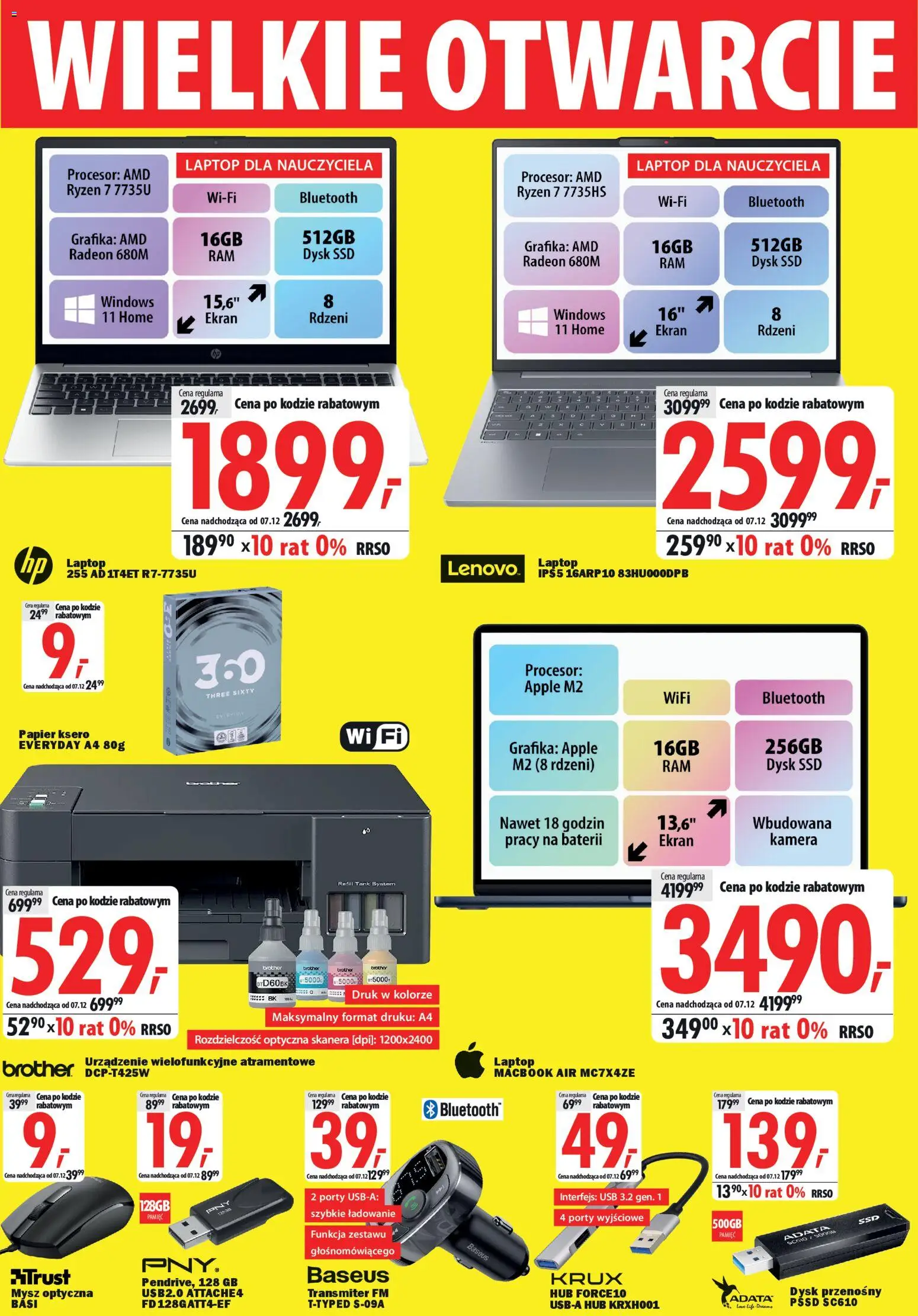 Mediaexpert Gazetka - Wielkie otwarcie Łódź  od 27.11.2025 | Strona: 5 | Produkty: Laptop, Mysz, Dysk, USB