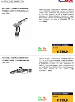 Anteprima del volantino Eurobrico Potatori catalogo valido a partire dal 23.07.2025 | Pagina: 19 | Prodotti: Motosega, Monitorare, Scatola, Batteria
