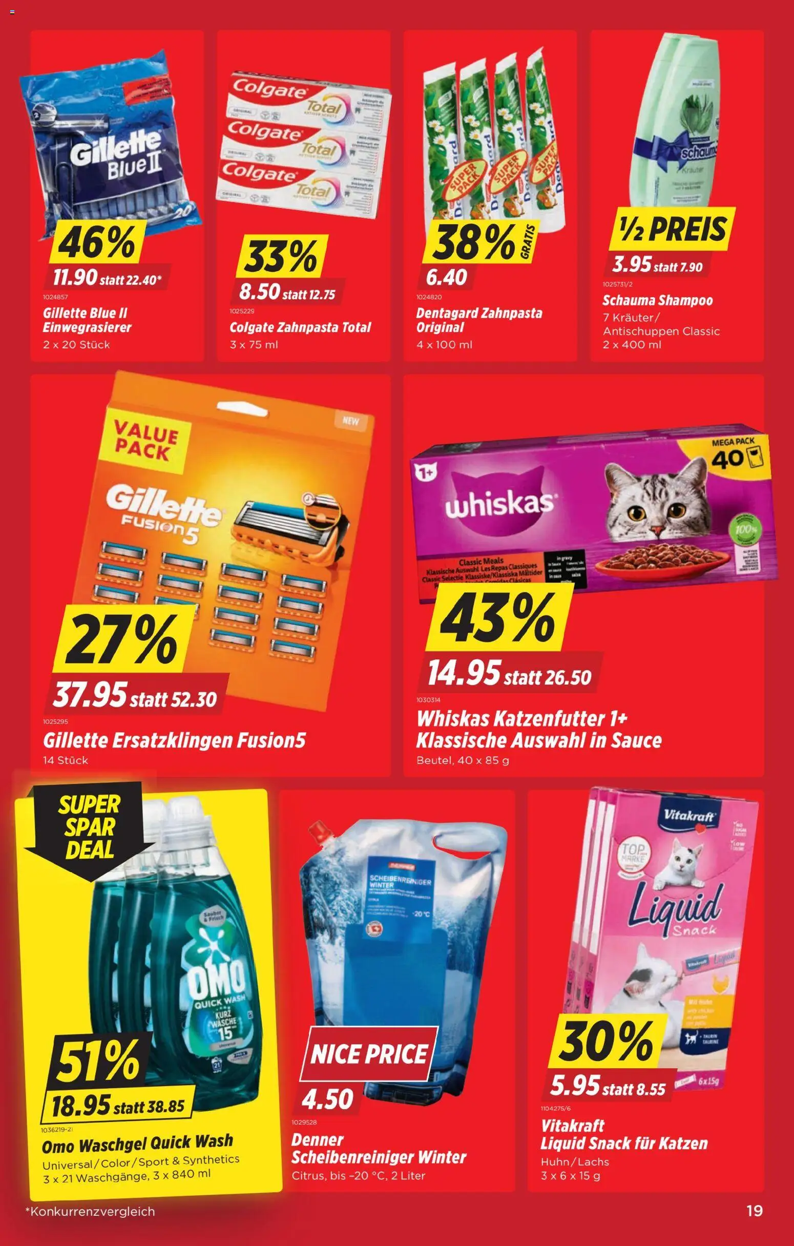 Denner Aktionen – gültig ab 06.01.2026 | Seite: 19 | Produkte: Shampoo, Zahnpasta