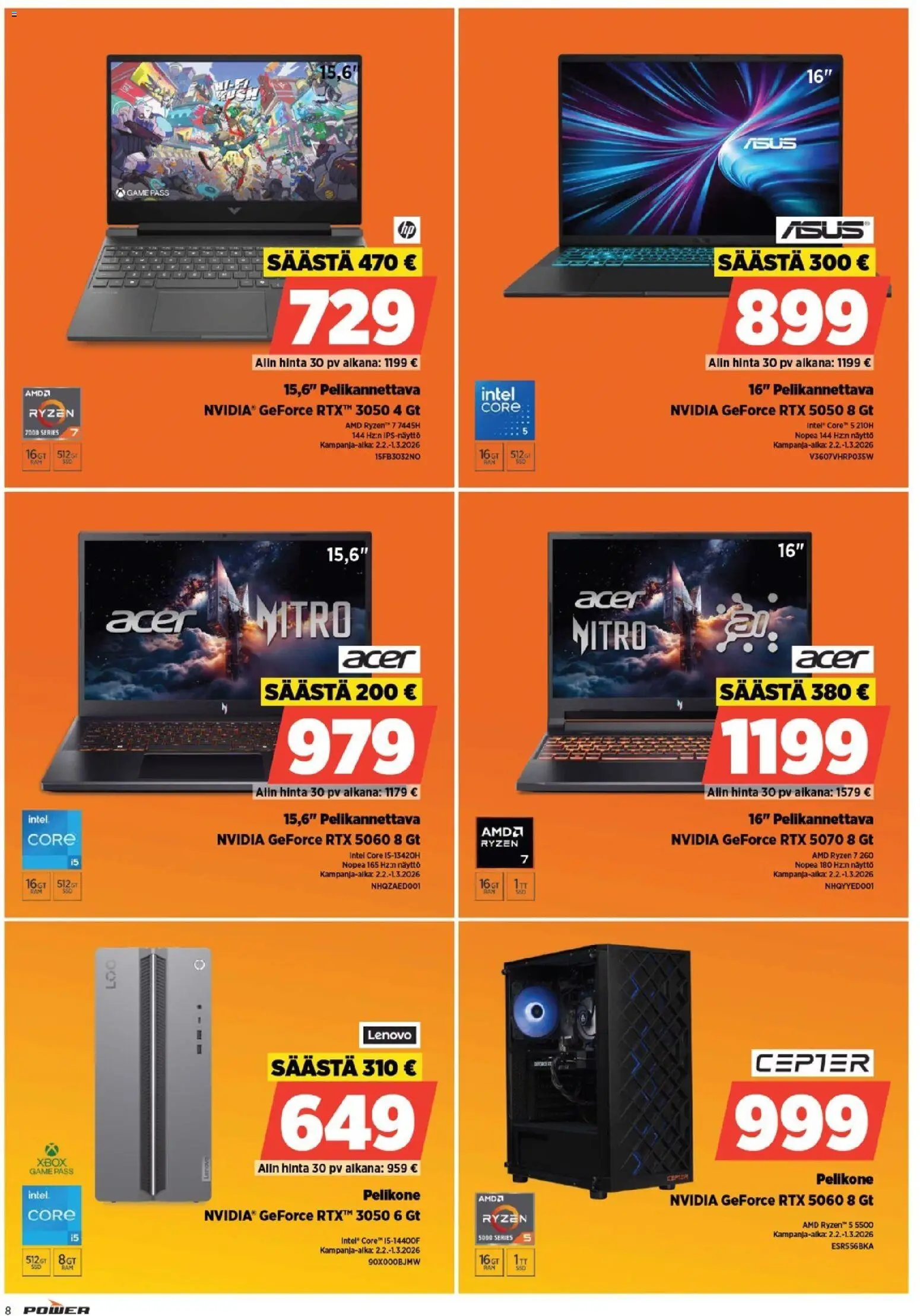 Power - POWER HINTAAN Viikon mainoslehti – voimassa 02.02.2026 alkaen | Sivu: 8