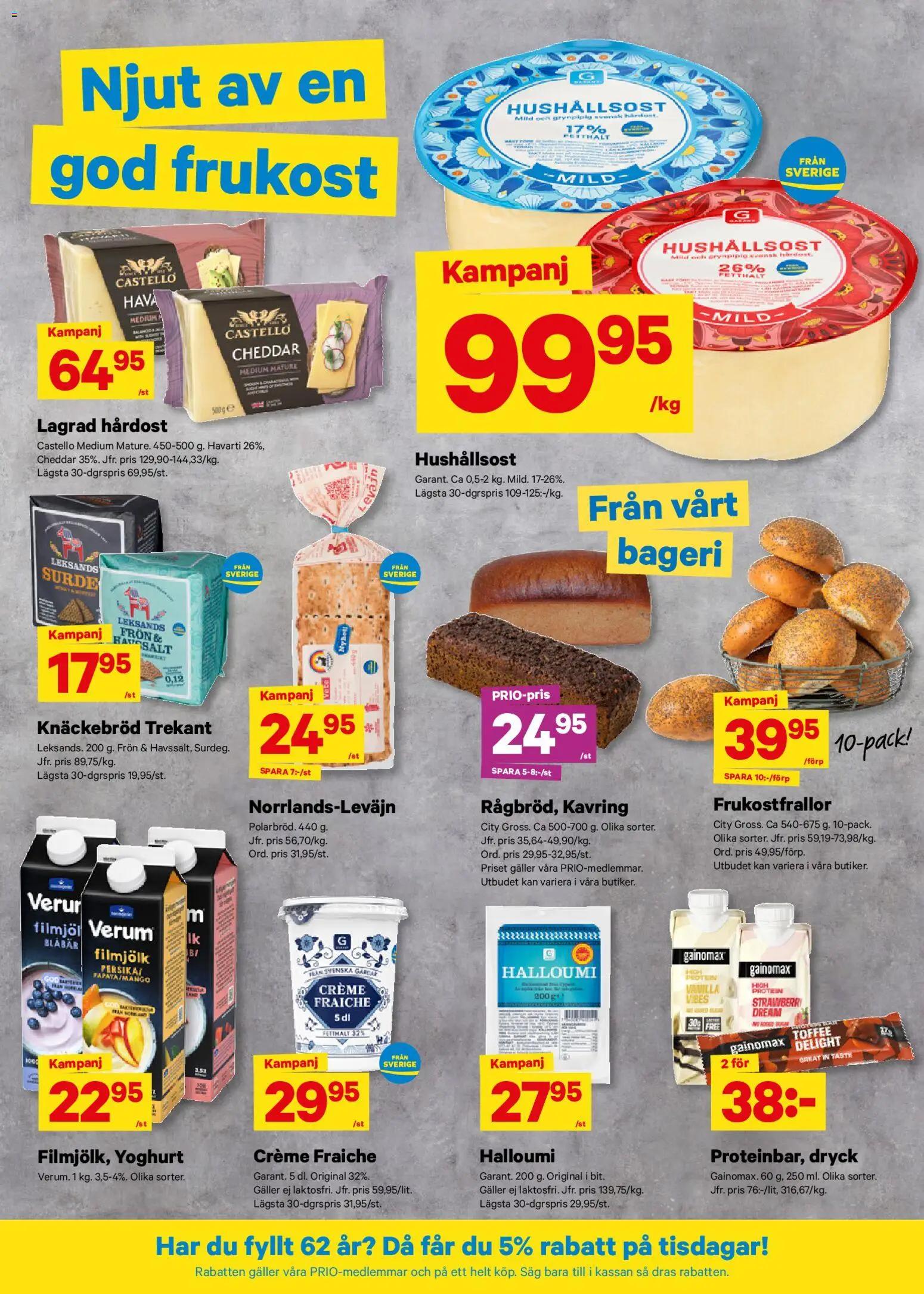 City Gross reklamblad aktuell från 02.03.2026 | Sida: 6 | Produkter: Bageri, Hushållsost, Yoghurt, Blåbär