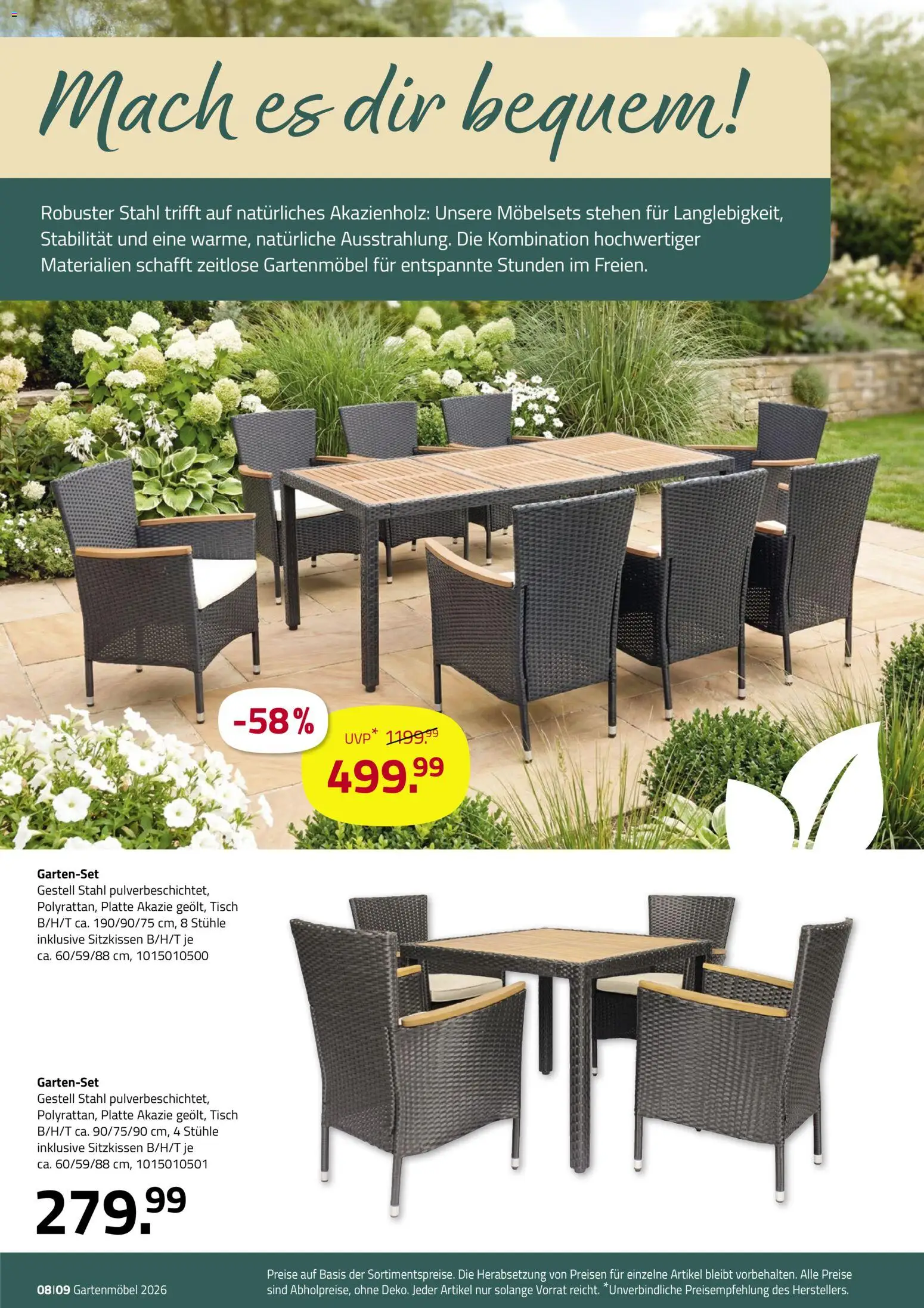 Roller Garten looks – gültig ab 23.02.2026 | Seite: 8 | Produkte: Tisch, Gartenmöbel