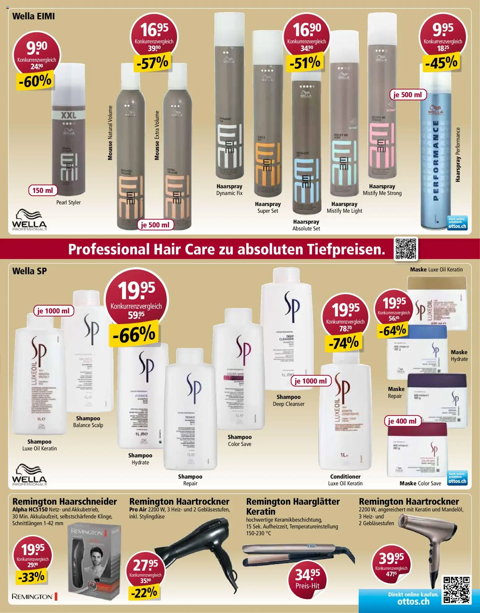 Otto's aktionen Marken Spezial – gültig ab 20.04.2026 | Seite: 9 | Produkte: Shampoo, Conditioner, Haarspray, Maske