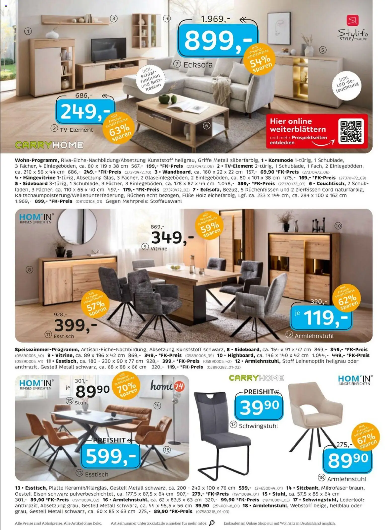 XXXL Lutz - Jubiläum – gültig ab 04.01.2026 | Seite: 30 | Produkte: Esstisch, Bett, Vitrine, Hängevitrine