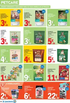 Pré-visualização E.Leclerc folheto válido de 19.02.2026 | Página: 34 | Produtos: Purina one, Frango, Salmão, Cereais