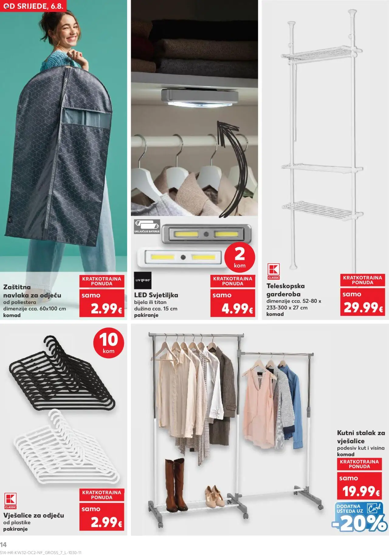 Kaufland katalog | vrijedi od 06.08.2025 | Stranica: 14 | Proizvodi: Svjetiljka, Baterije, Vješalice