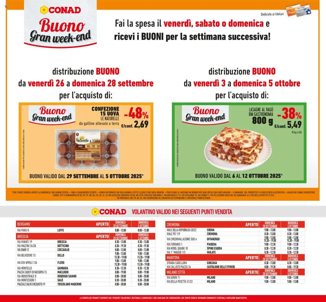 Volantino Conad del 24.09.2025 | Pagina: 29 | Prodotti: Crema, Uova, Ragú, Terra