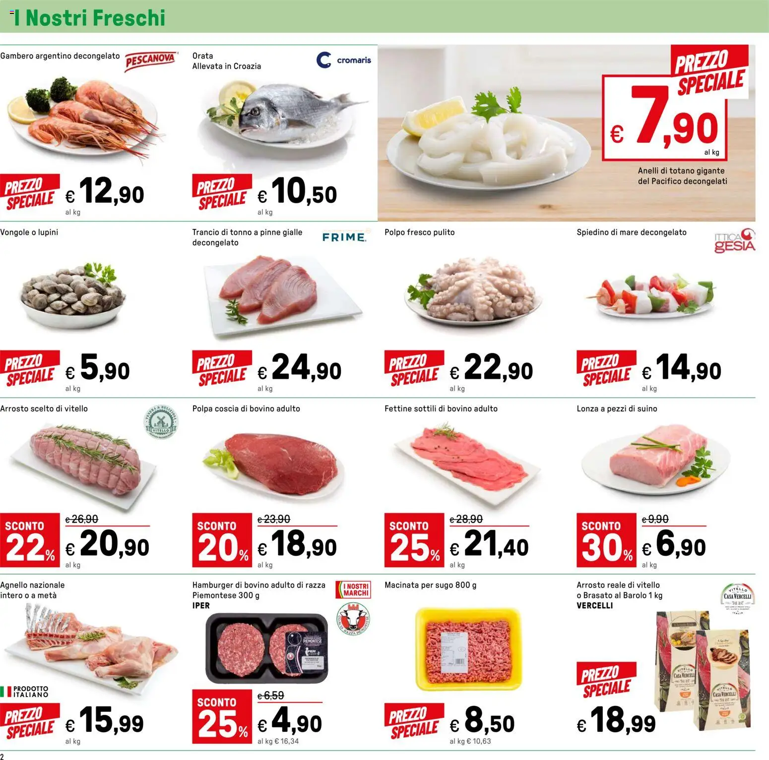 Volantino Iper del 27.03.2026 | Pagina: 2 | Prodotti: Arrosto, Pinne, Tonno, Totano