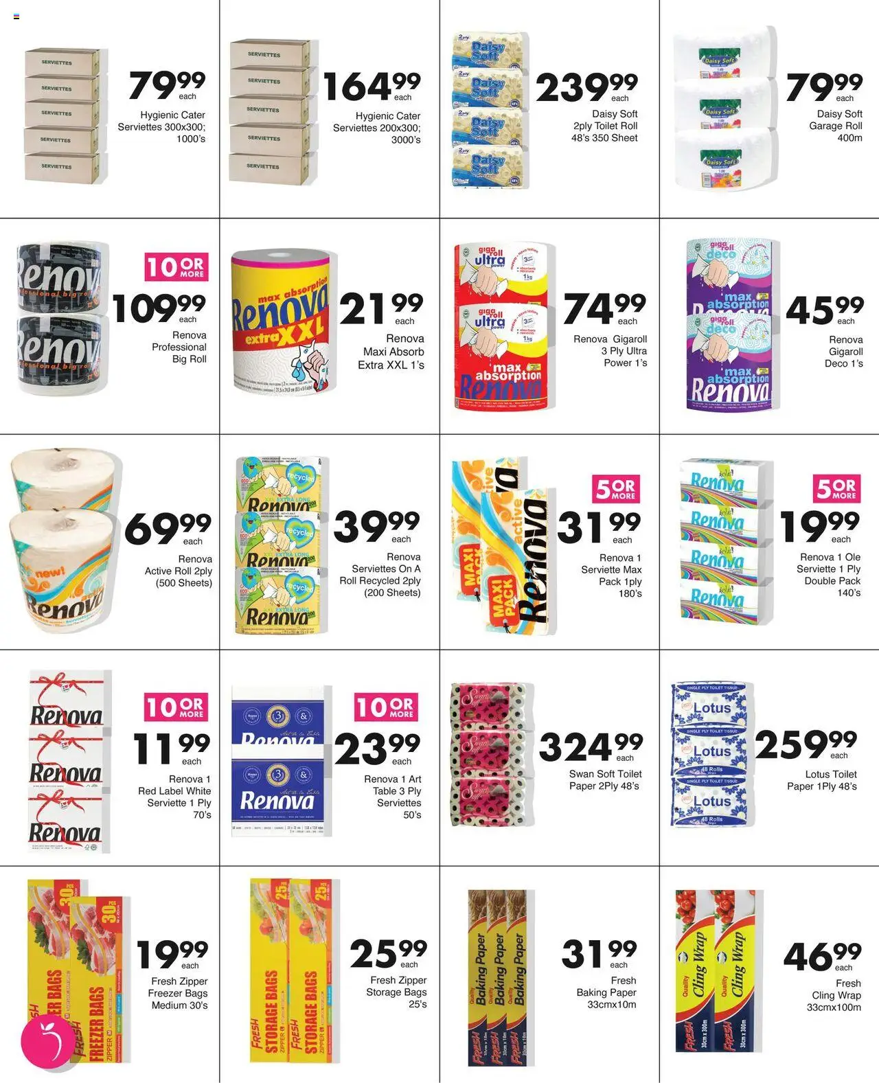 Save Catering Specials  │ valid from 04.08.2025 | Page: 10 | Products: Art, Toilet, Paper, Freezer bags